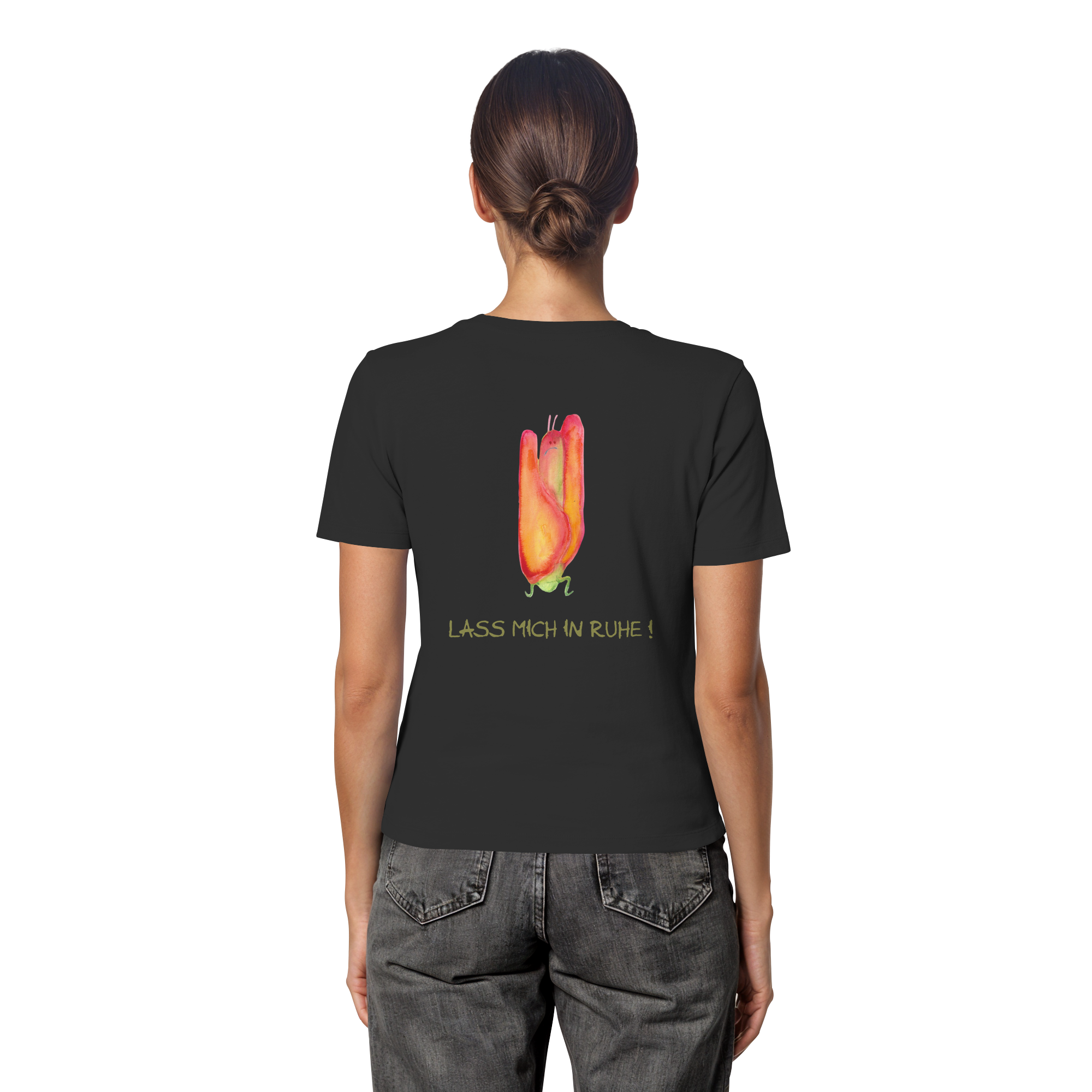 Lass mich in Ruhe! "Jona Kokon Edition" Backprint - Fitted Ladies Organic Shirt