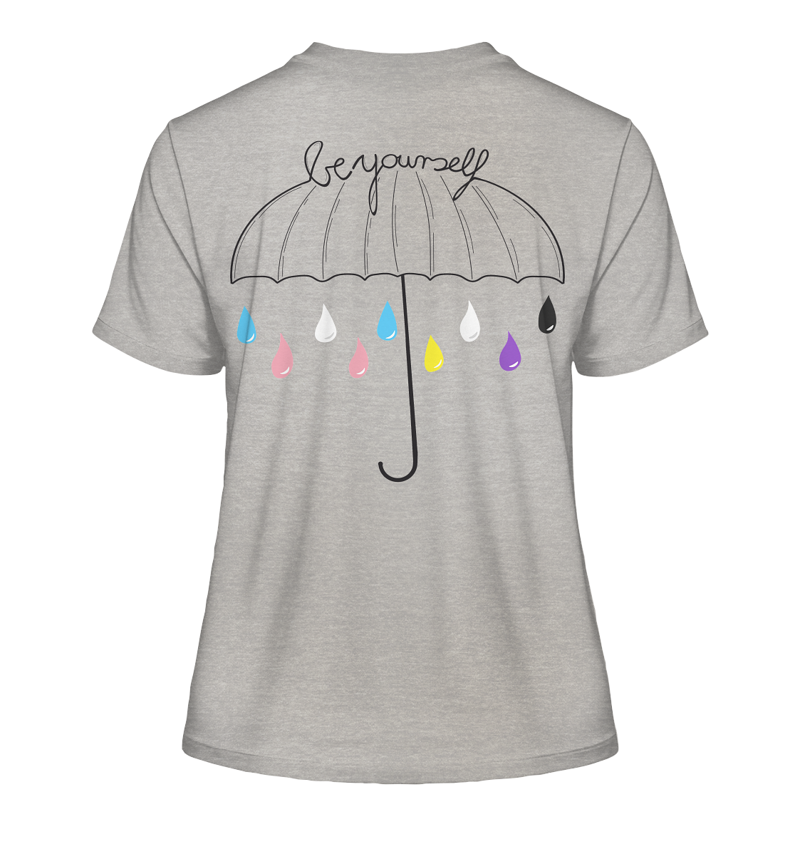 Trans Umbrella Backprint - Fitted Ladies Organic Shirt