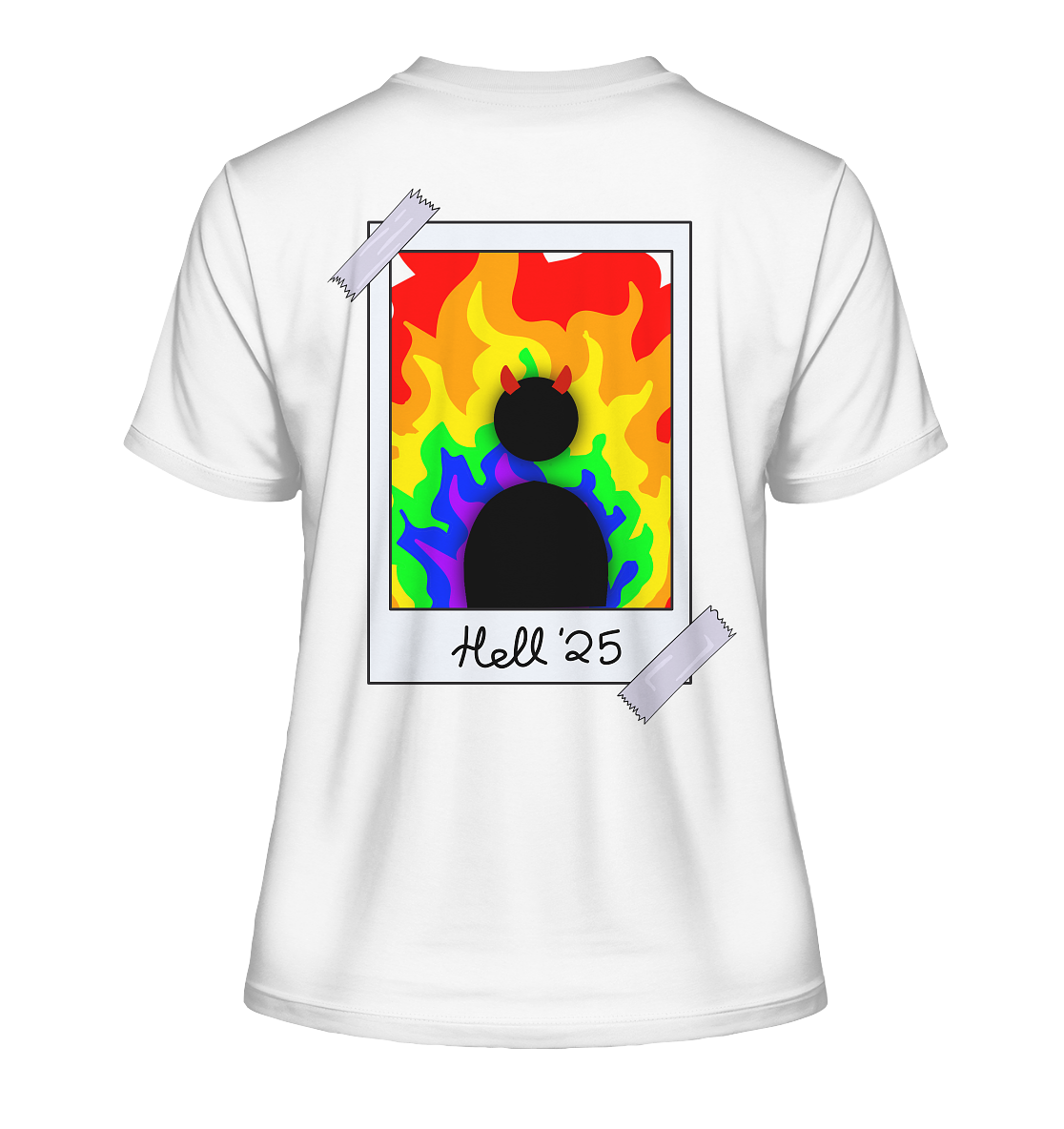 Queer in Hell '25 Backprint - Fitted Ladies Organic Shirt
