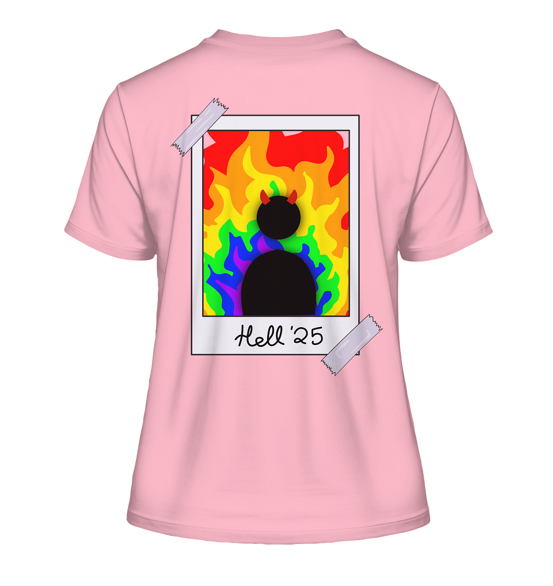 Queer in Hell '25 Backprint - Fitted Ladies Organic Shirt