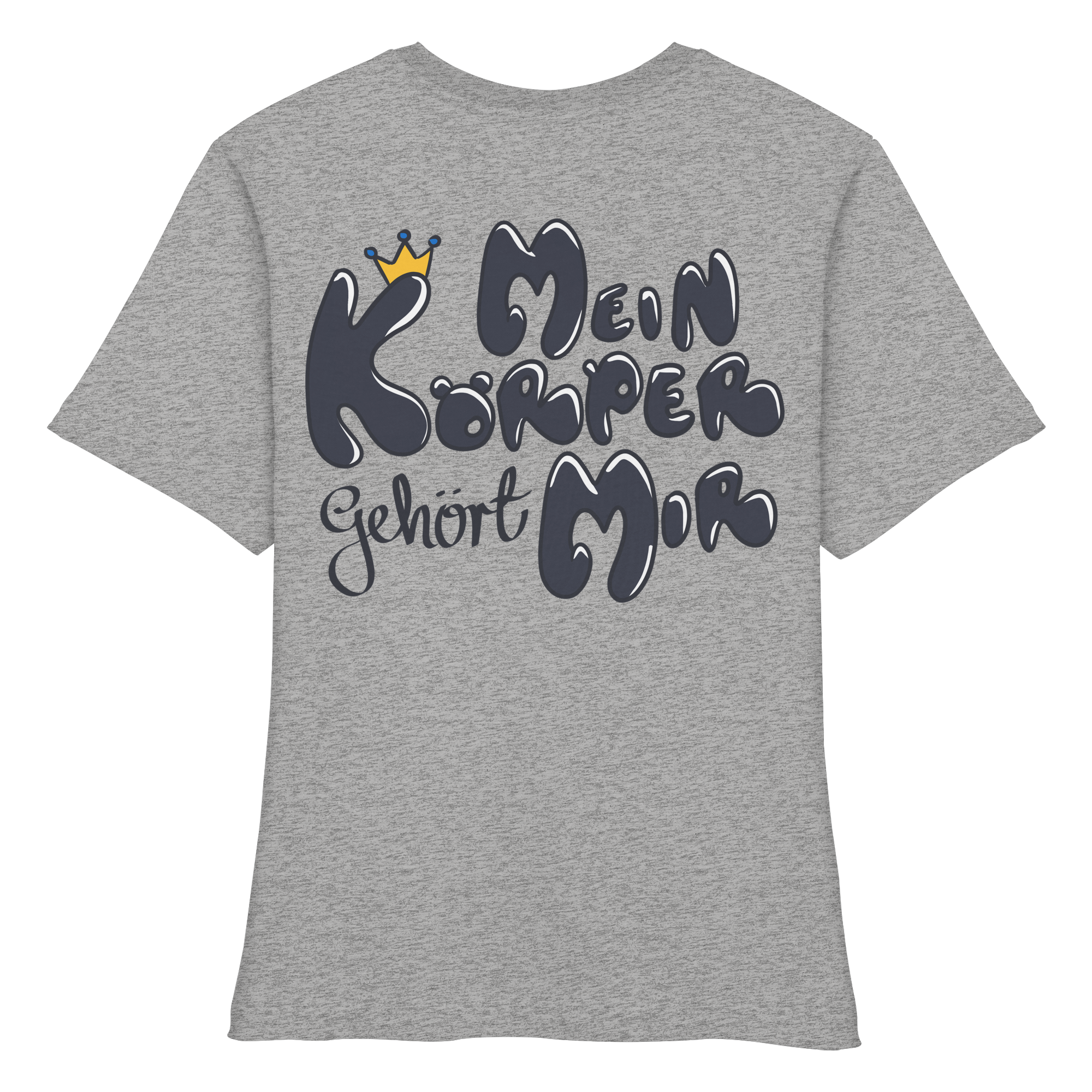 Mein Körper gehört mir "Schwarze Edition" Backprint - Fitted Ladies Organic Shirt