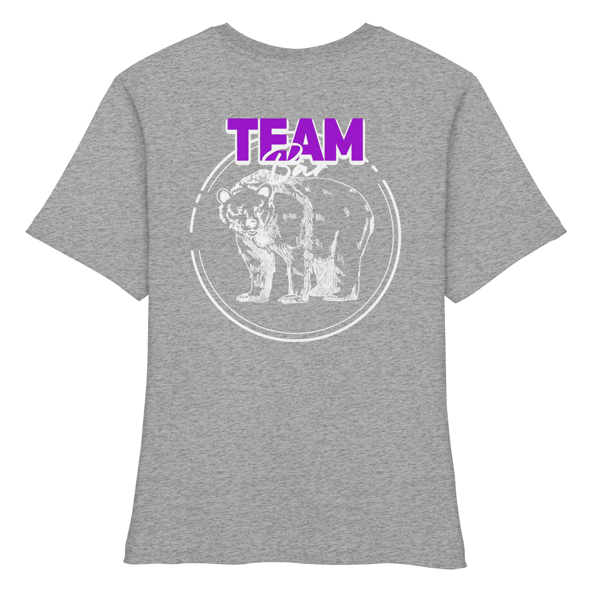 Team Bär Backprint (weiß) - Fitted Ladies Organic Shirt