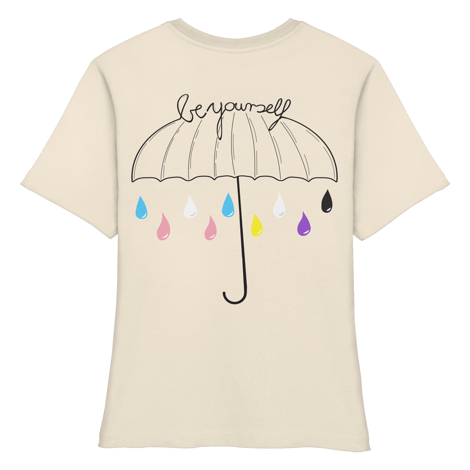 Trans Umbrella Backprint - Fitted Ladies Organic Shirt