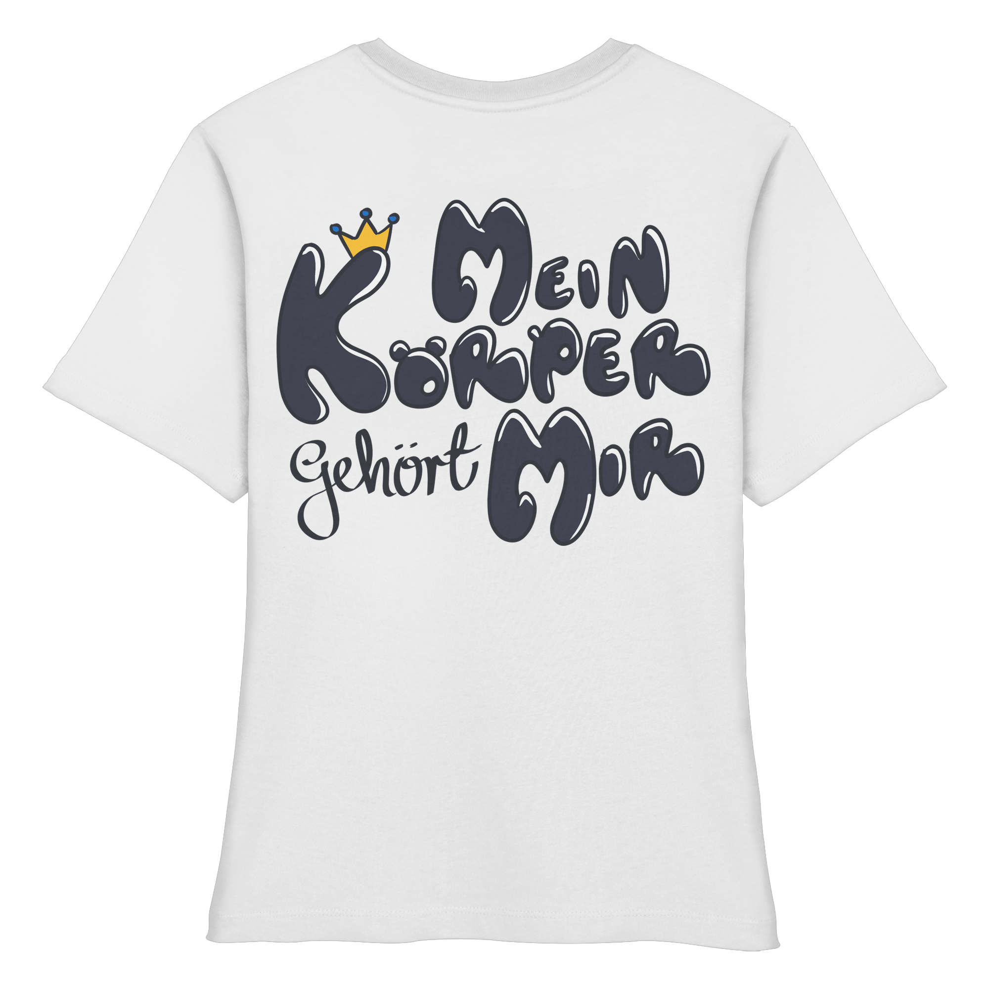 Mein Körper gehört mir "Schwarze Edition" Backprint - Fitted Ladies Organic Shirt
