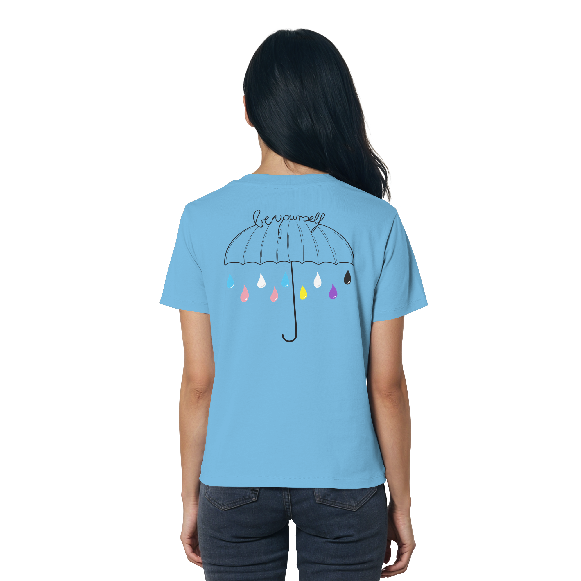 Trans Umbrella Backprint - Ladies Organic Shirt