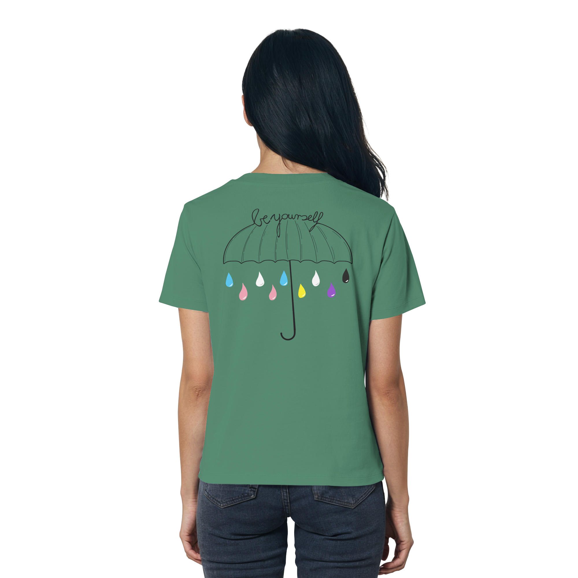 Trans Umbrella Backprint - Ladies Organic Shirt
