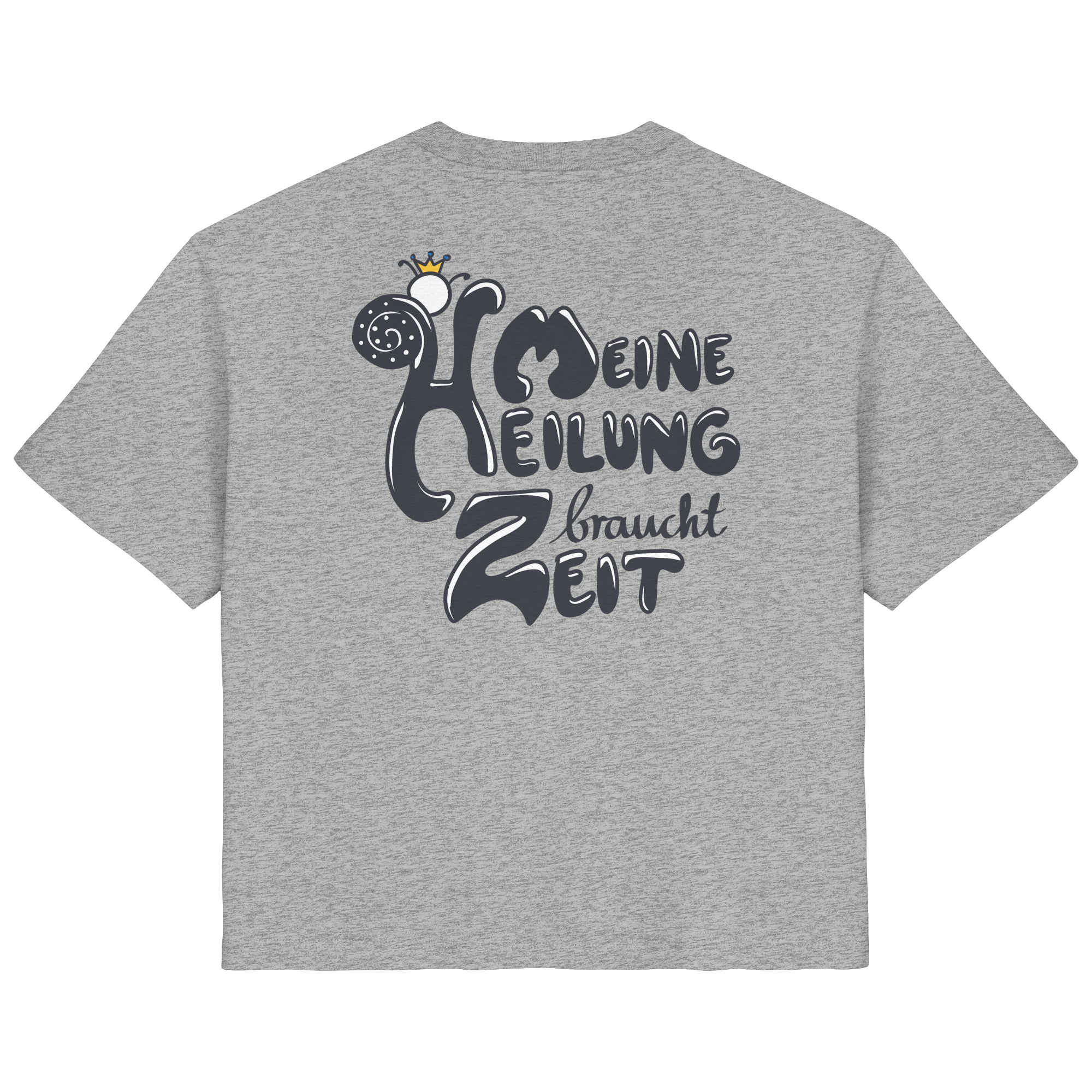 Meine Heilung braucht Zeit "Schwarze Edition" Backprint - Ladies Organic Shirt