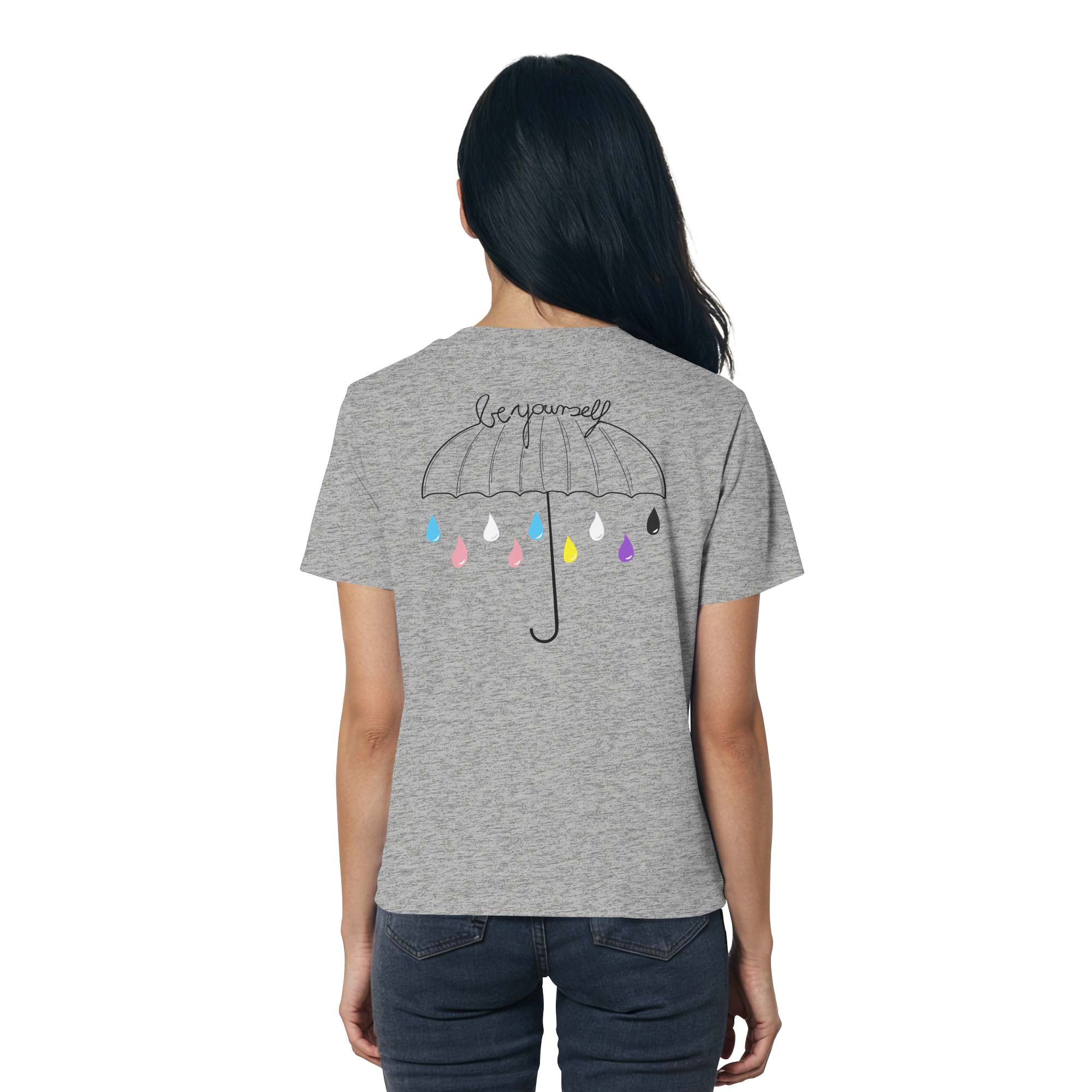 Trans Umbrella Backprint - Ladies Organic Shirt