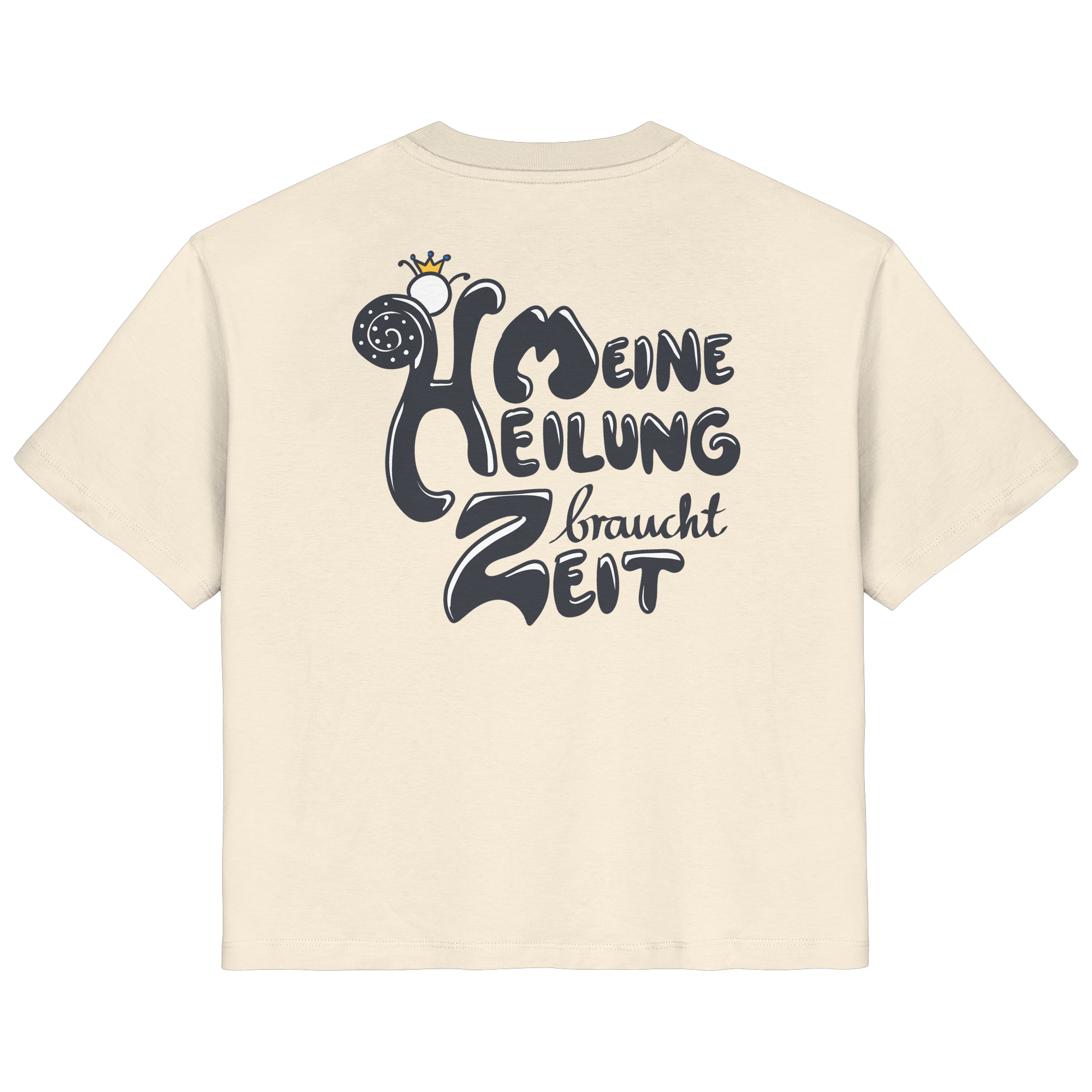 Meine Heilung braucht Zeit "Schwarze Edition" Backprint - Ladies Organic Shirt