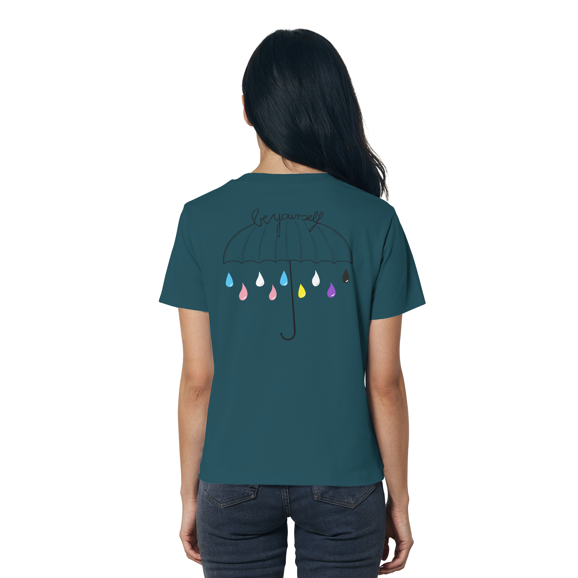 Trans Umbrella Backprint - Ladies Organic Shirt
