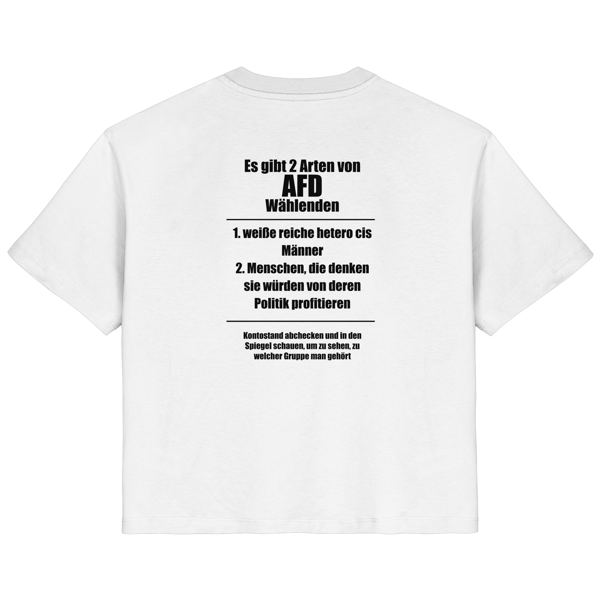 Es gibt 2 Arten von AfD Wählenden Backprint (hell) - Ladies Organic Shirt