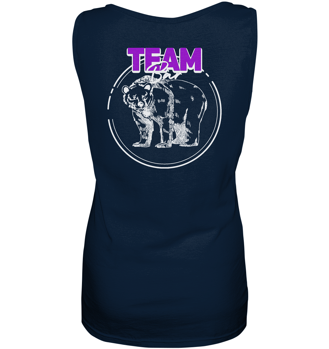 Team Bär Backprint (weiß) - Ladies Tank-Top