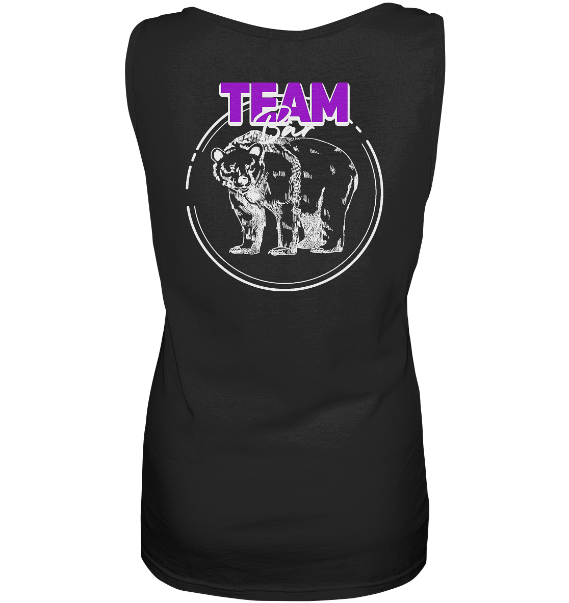 Team Bär Backprint (weiß) - Ladies Tank-Top