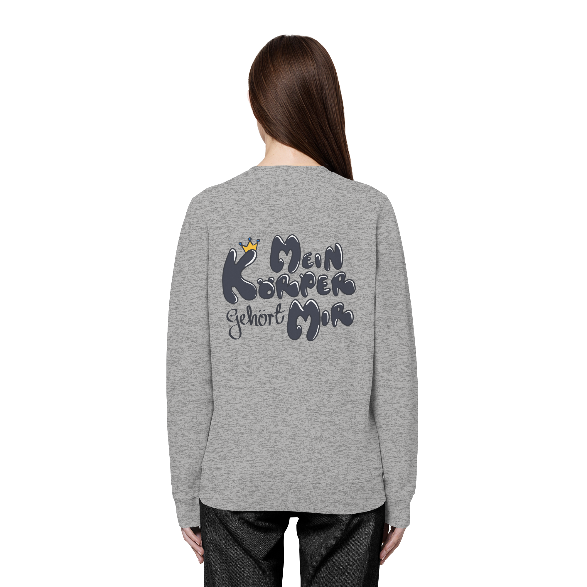 Mein Körper gehört mir "Schwarze Edition" Backprint - Organic Basic Unisex Sweatshirt