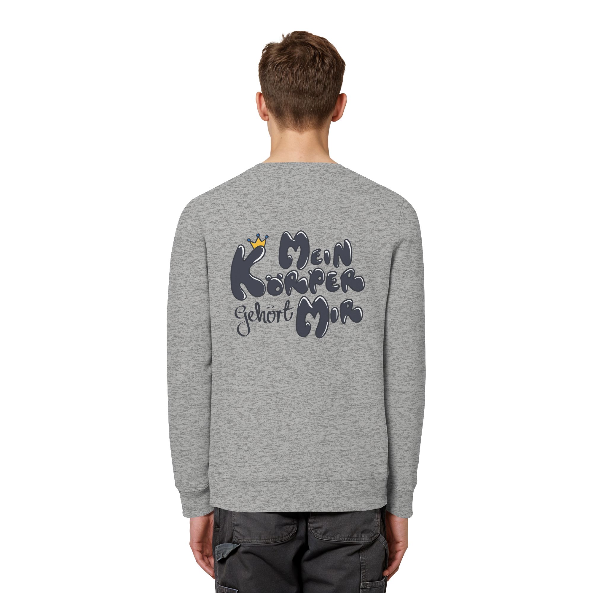 Mein Körper gehört mir "Schwarze Edition" Backprint - Organic Basic Unisex Sweatshirt