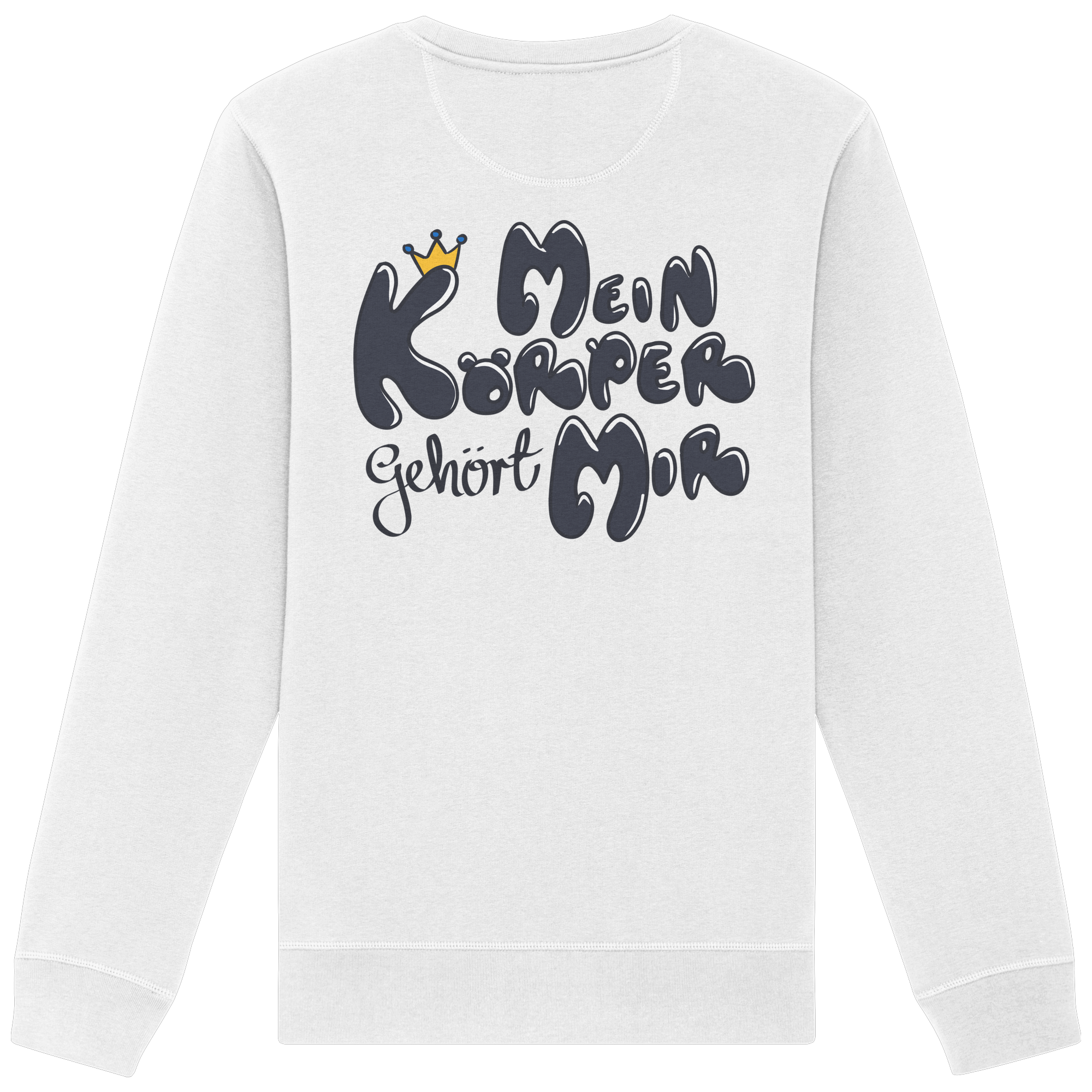 Mein Körper gehört mir "Schwarze Edition" Backprint - Organic Basic Unisex Sweatshirt