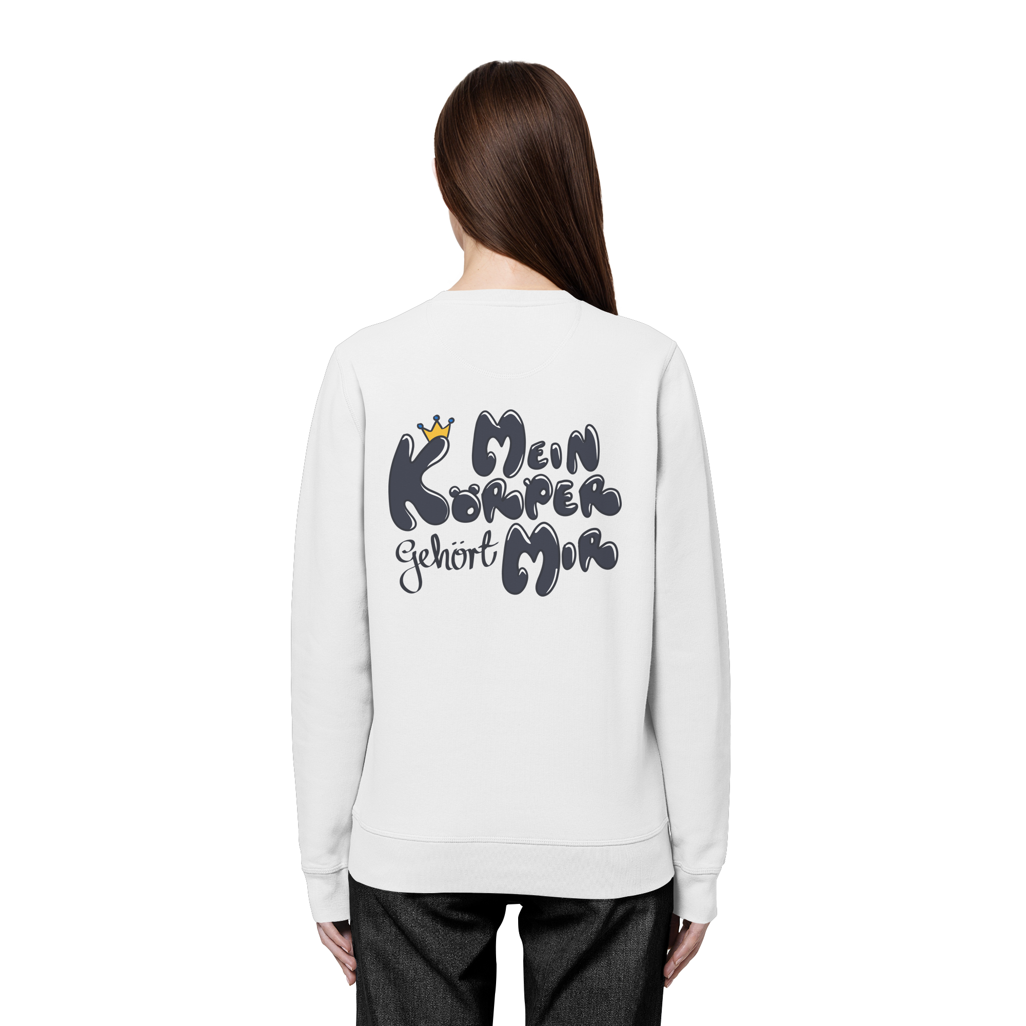Mein Körper gehört mir "Schwarze Edition" Backprint - Organic Basic Unisex Sweatshirt
