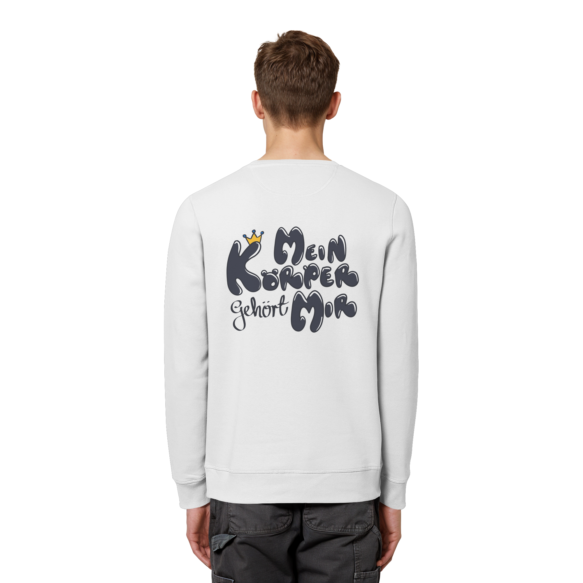 Mein Körper gehört mir "Schwarze Edition" Backprint - Organic Basic Unisex Sweatshirt