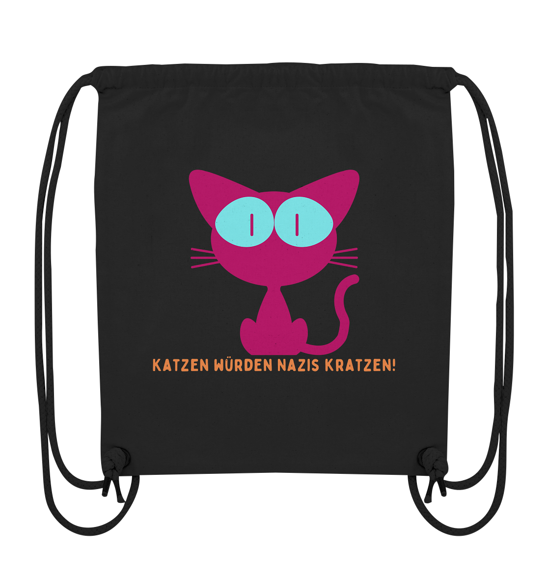 Katzen würden Nazis kratzen - Organic Gym-Bag