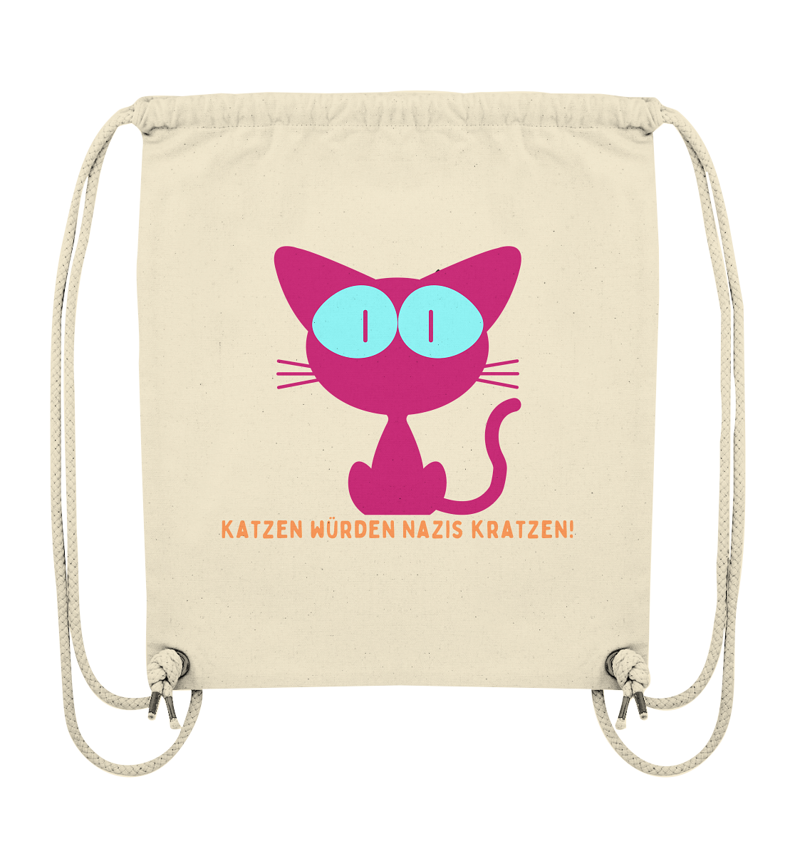 Katzen würden Nazis kratzen - Organic Gym-Bag