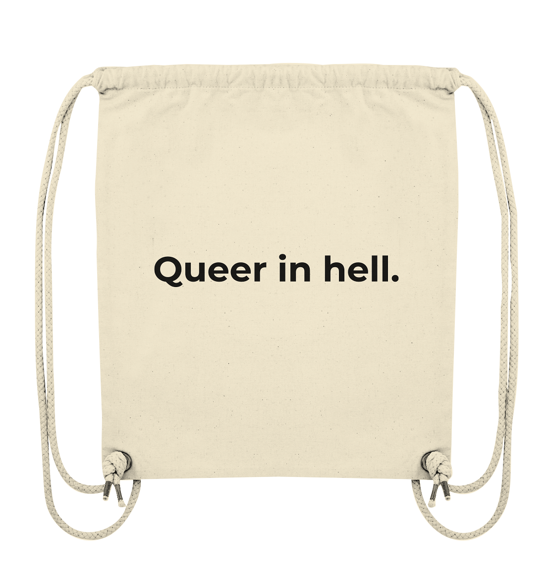 Queer in Hell '25 Backprint - Organic Gym-Bag