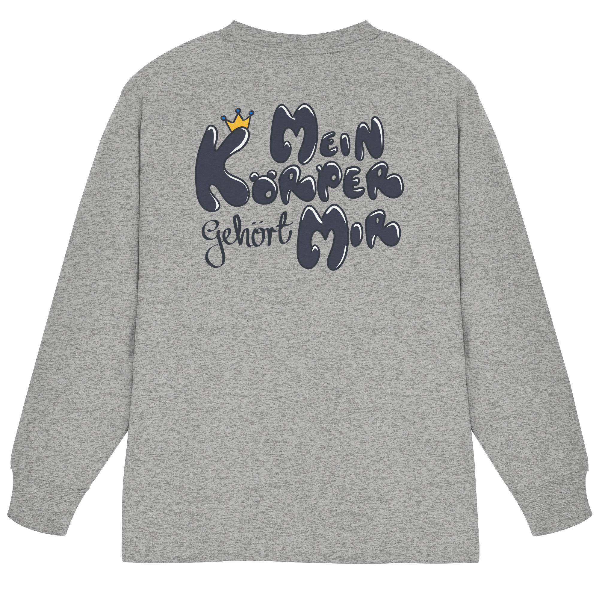 Mein Körper gehört mir "Schwarze Edition" Backprint - Organic Heavy Oversized Longsleeve T-Shirt
