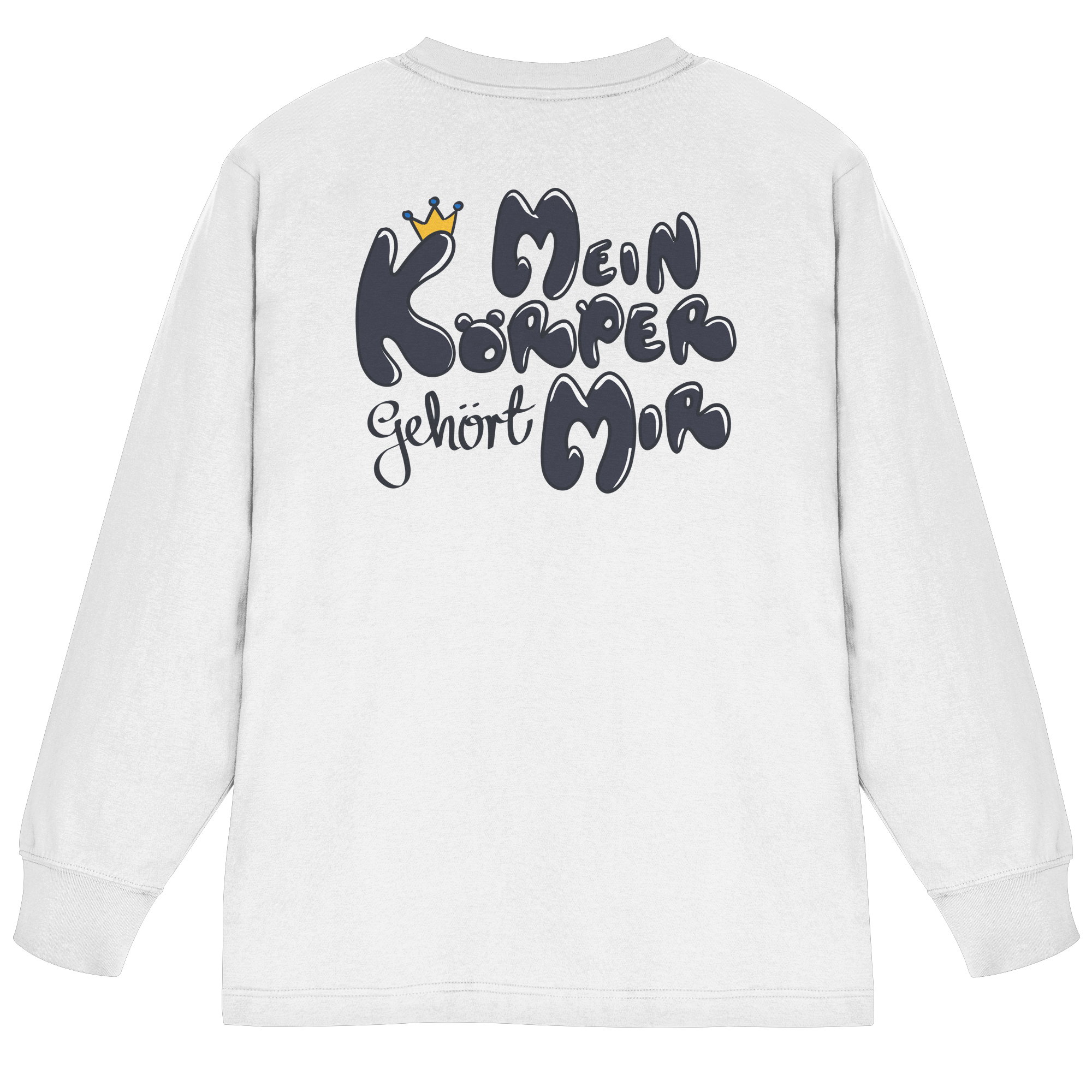 Mein Körper gehört mir "Schwarze Edition" Backprint - Organic Heavy Oversized Longsleeve T-Shirt