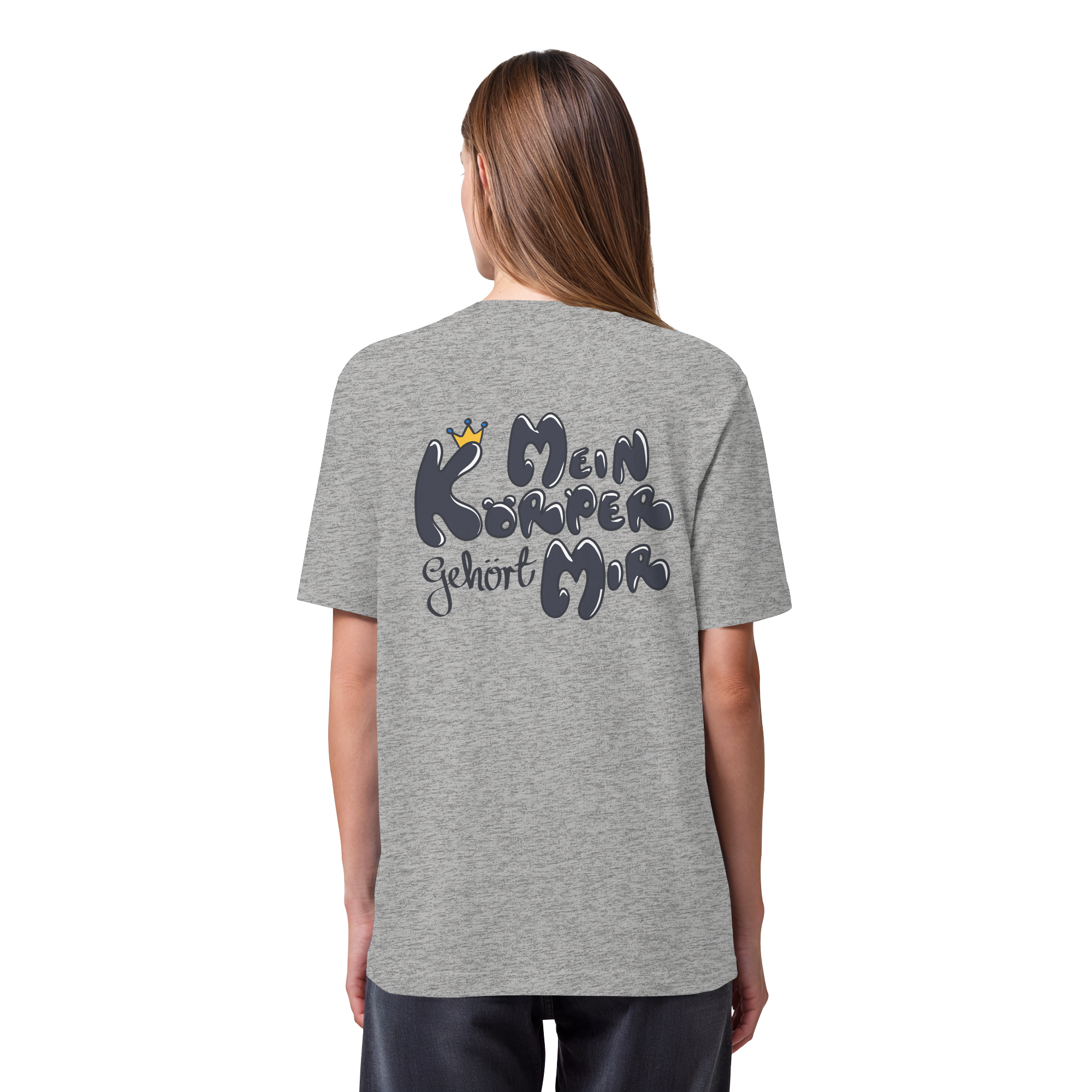 Mein Körper gehört mir "Schwarze Edition" Backprint - Organic Heavy T-Shirt