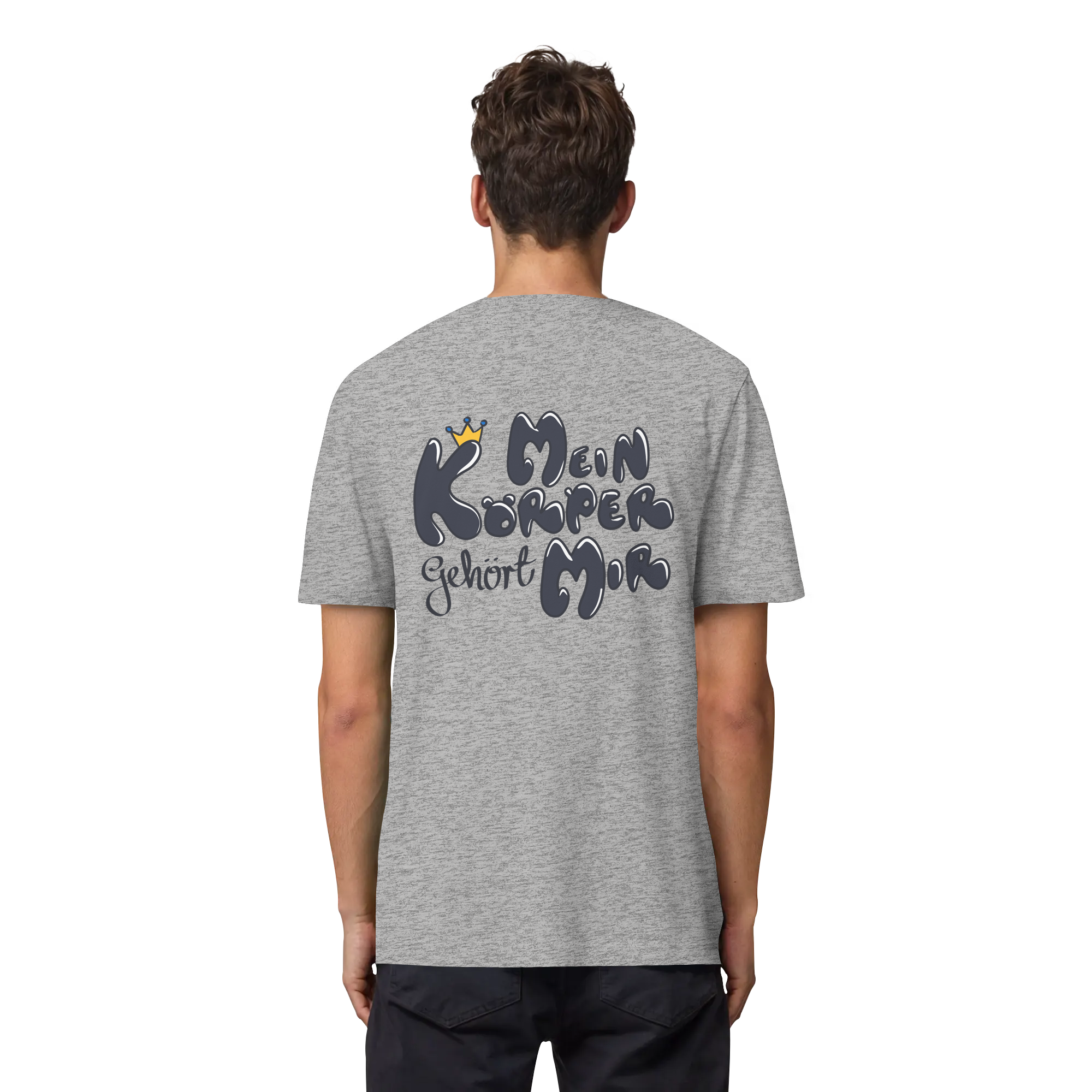 Mein Körper gehört mir "Schwarze Edition" Backprint - Organic Heavy T-Shirt