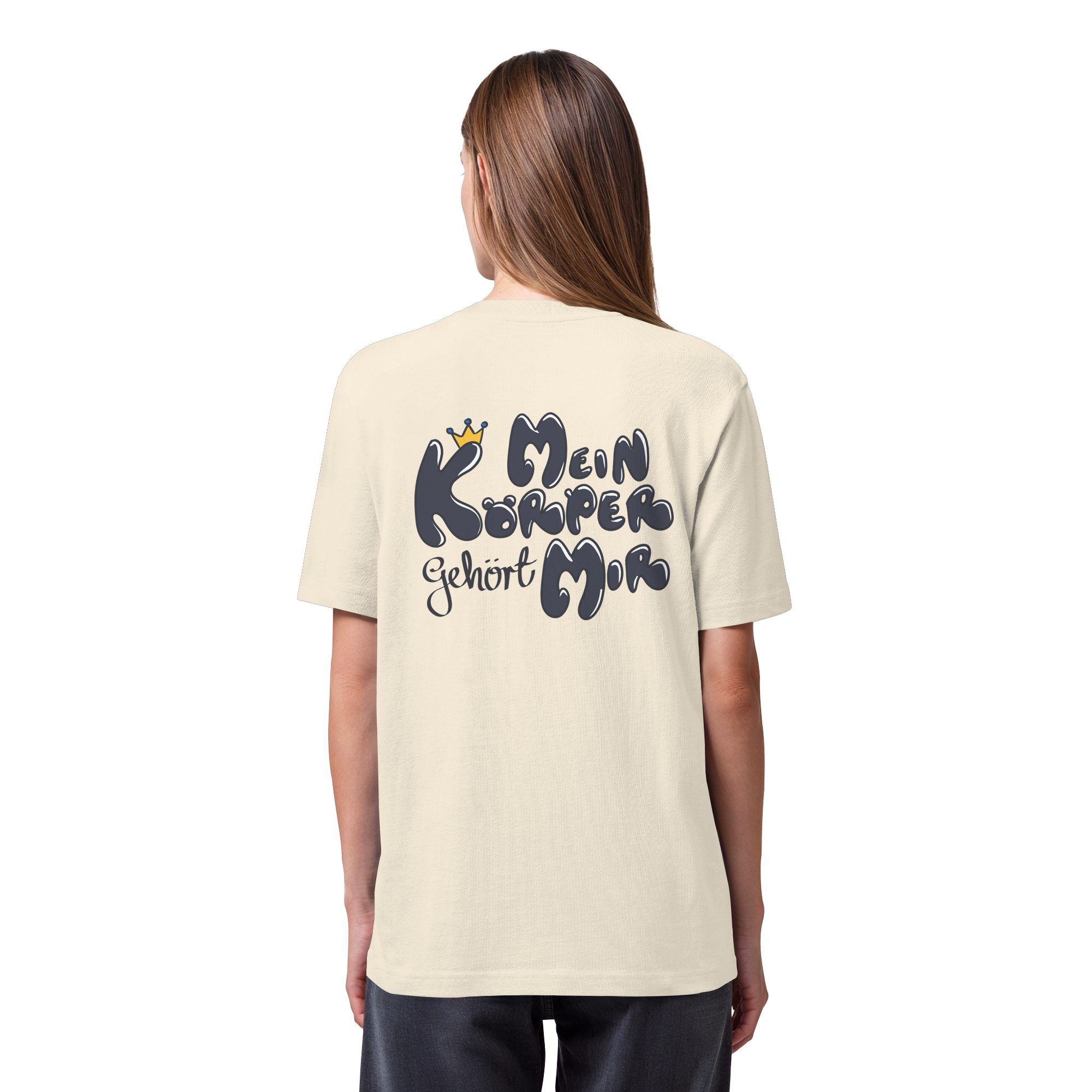 Mein Körper gehört mir "Schwarze Edition" Backprint - Organic Heavy T-Shirt