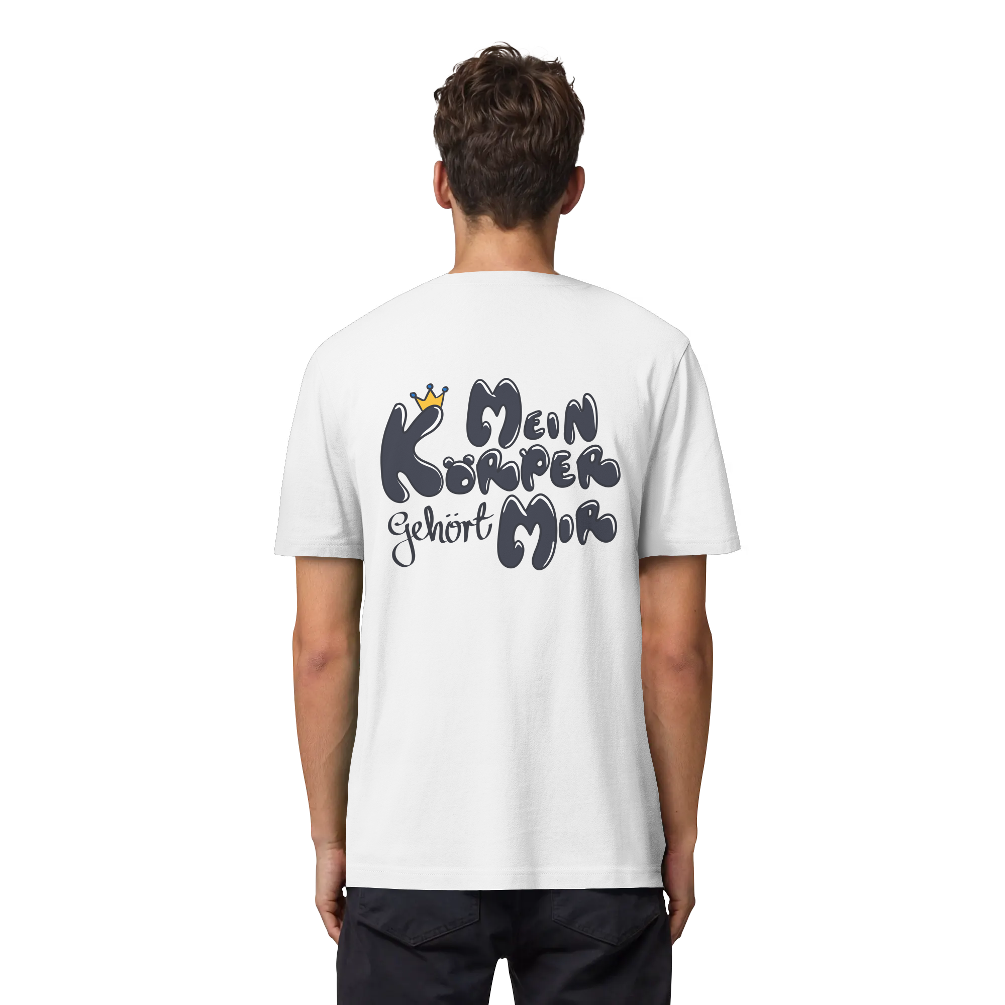 Mein Körper gehört mir "Schwarze Edition" Backprint - Organic Heavy T-Shirt
