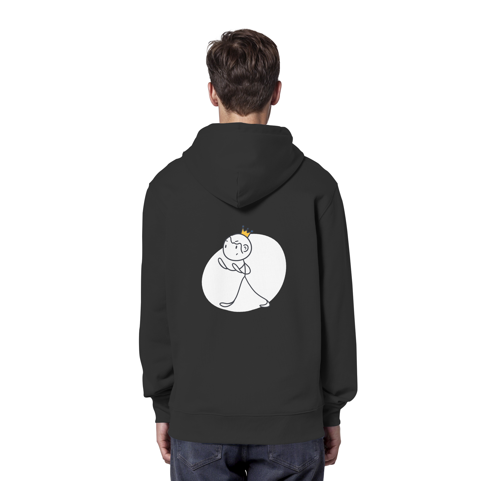 Survivor Queens Logo "Schriftzug Edition" mit Seelenmännchen "Selbstverteidigung Edition" Backprint (dunkel) - Organic Hoodie