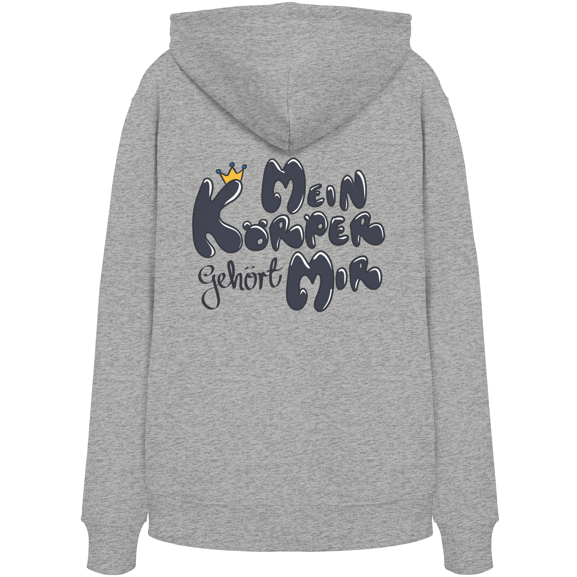 Mein Körper gehört mir "Schwarze Edition" Backprint - Organic Hoodie