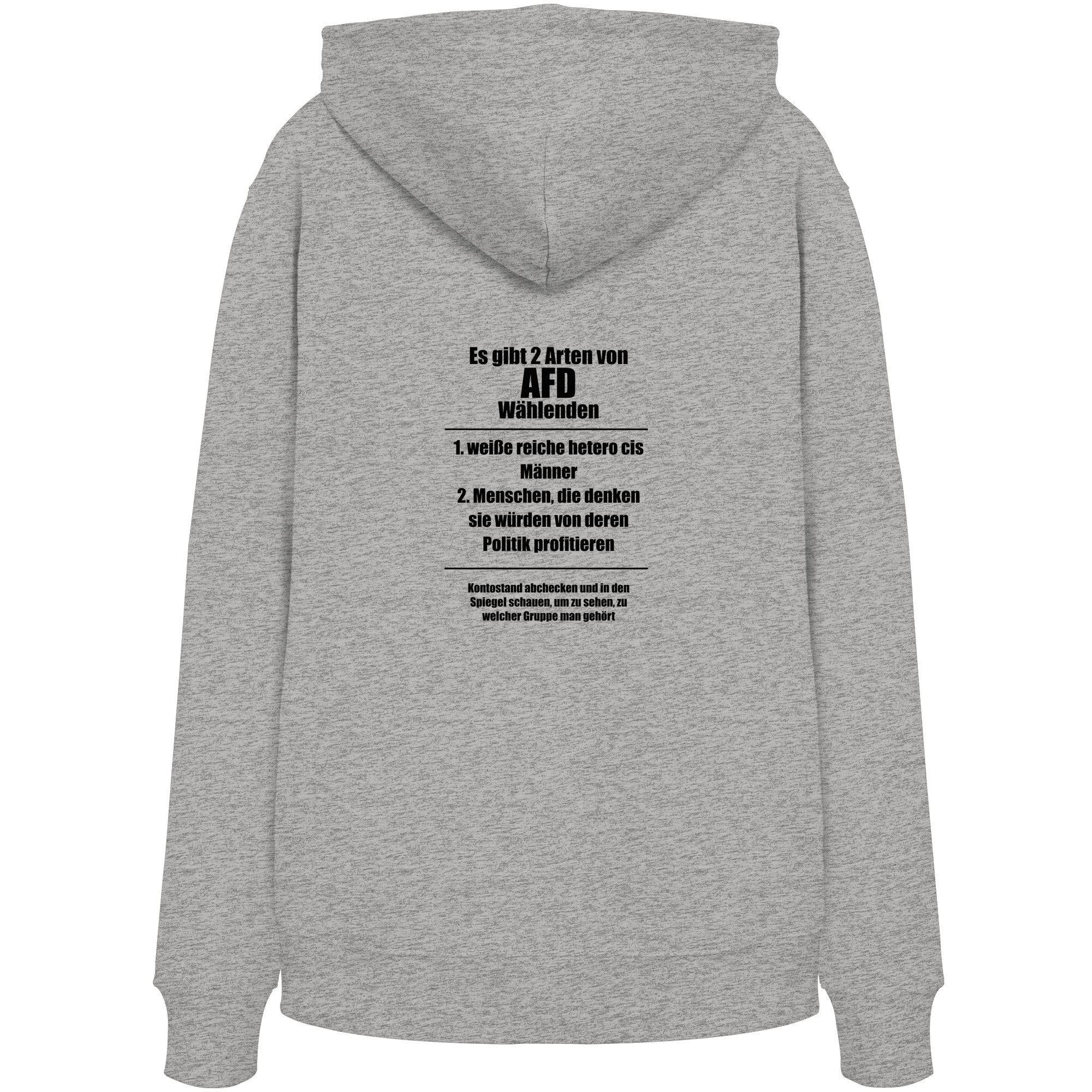 Es gibt 2 Arten von AfD Wählenden Backprint (hell) - Organic Hoodie