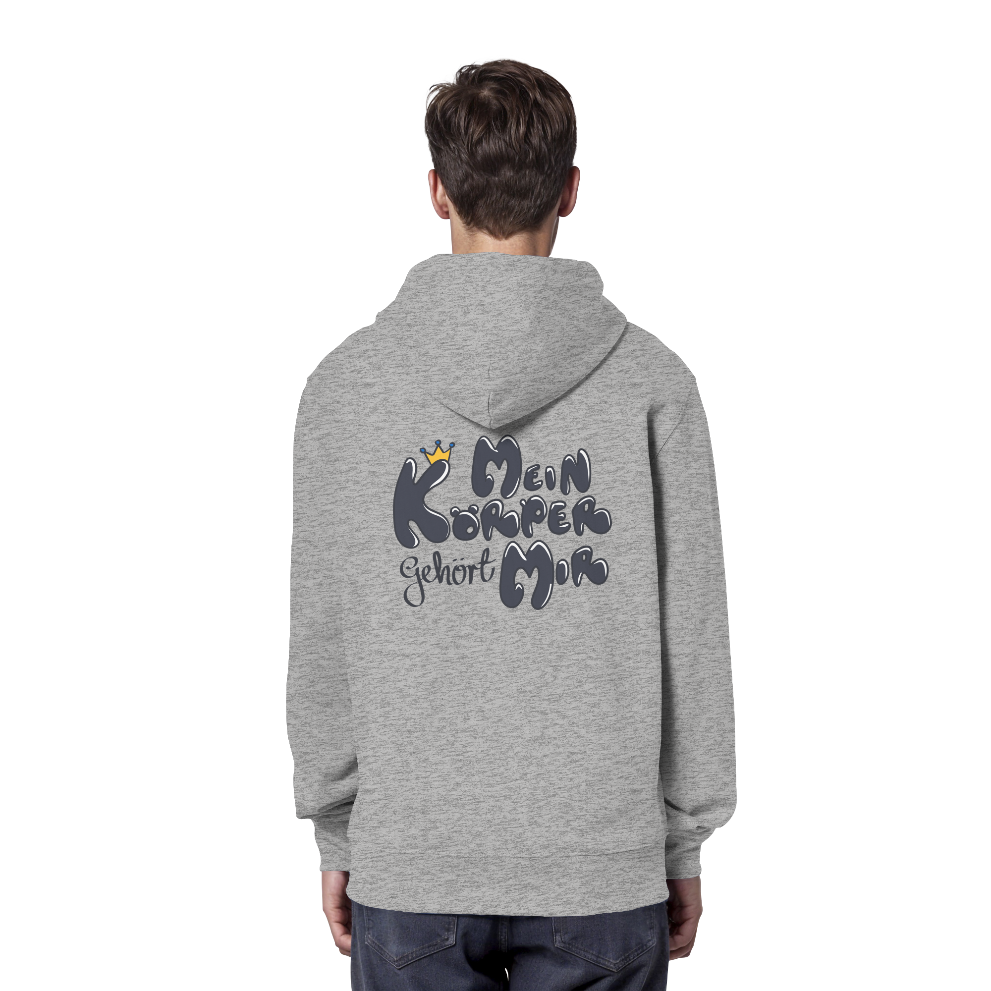 Mein Körper gehört mir "Schwarze Edition" Backprint - Organic Hoodie