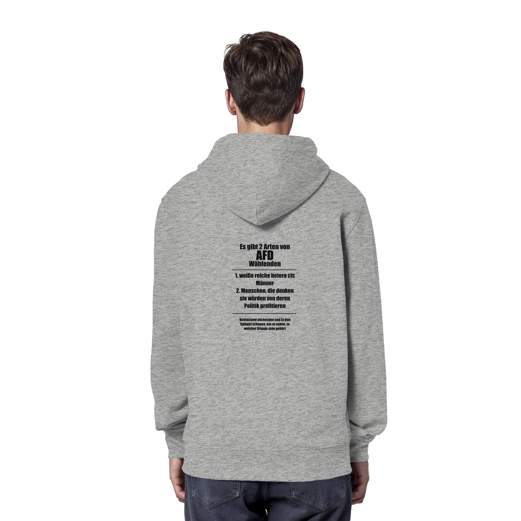 Es gibt 2 Arten von AfD Wählenden Backprint (hell) - Organic Hoodie