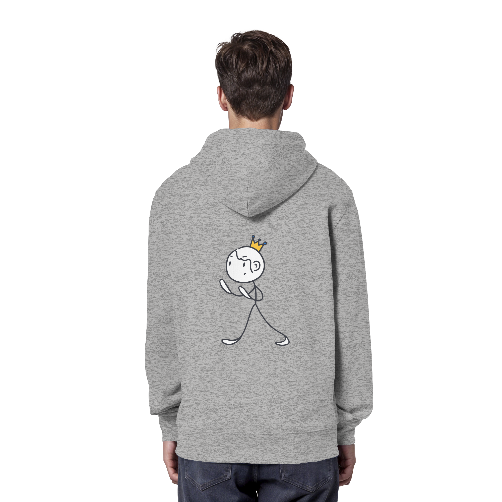 Survivor Queens Logo "Schriftzug Edition" mit Seelenmännchen "Selbstverteidigung Edition" Backprint (hell) - Organic Hoodie