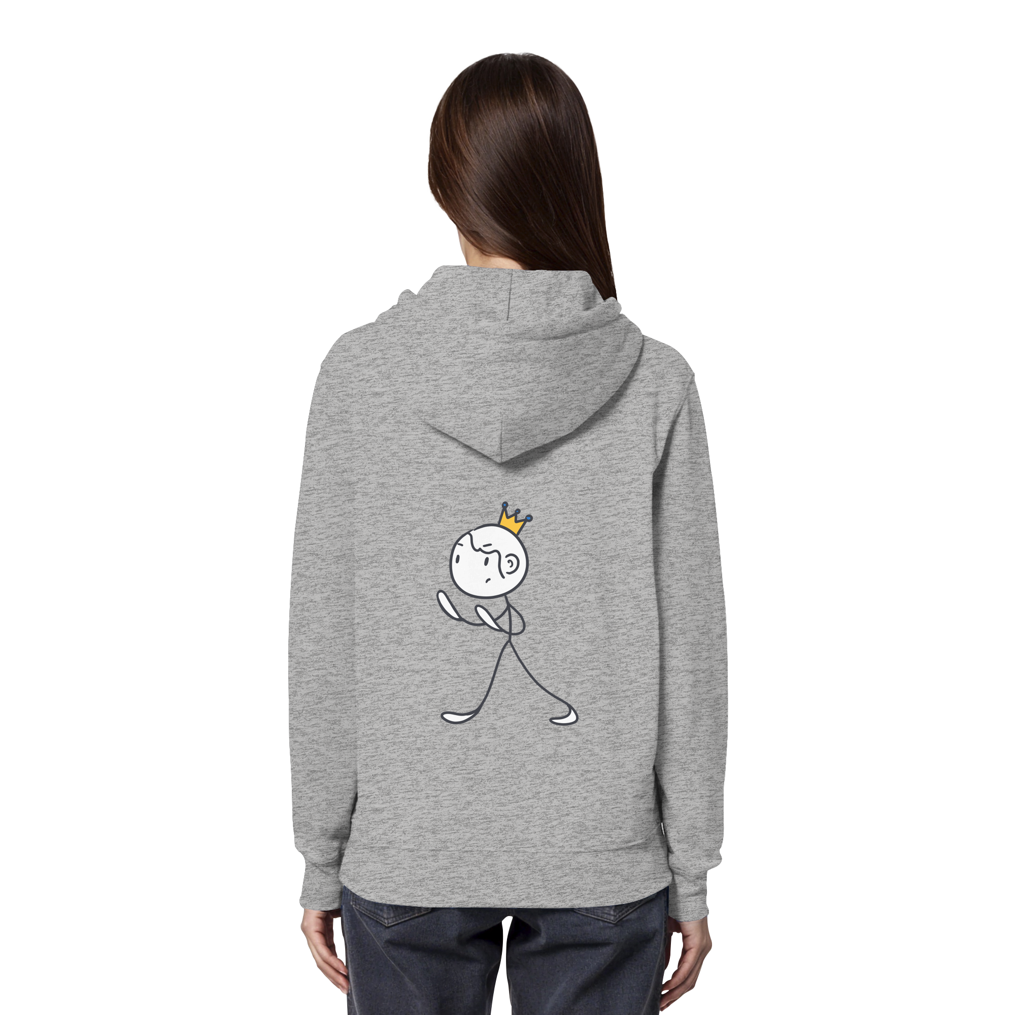 Survivor Queens Logo "Schriftzug Edition" mit Seelenmännchen "Selbstverteidigung Edition" Backprint (hell) - Organic Hoodie
