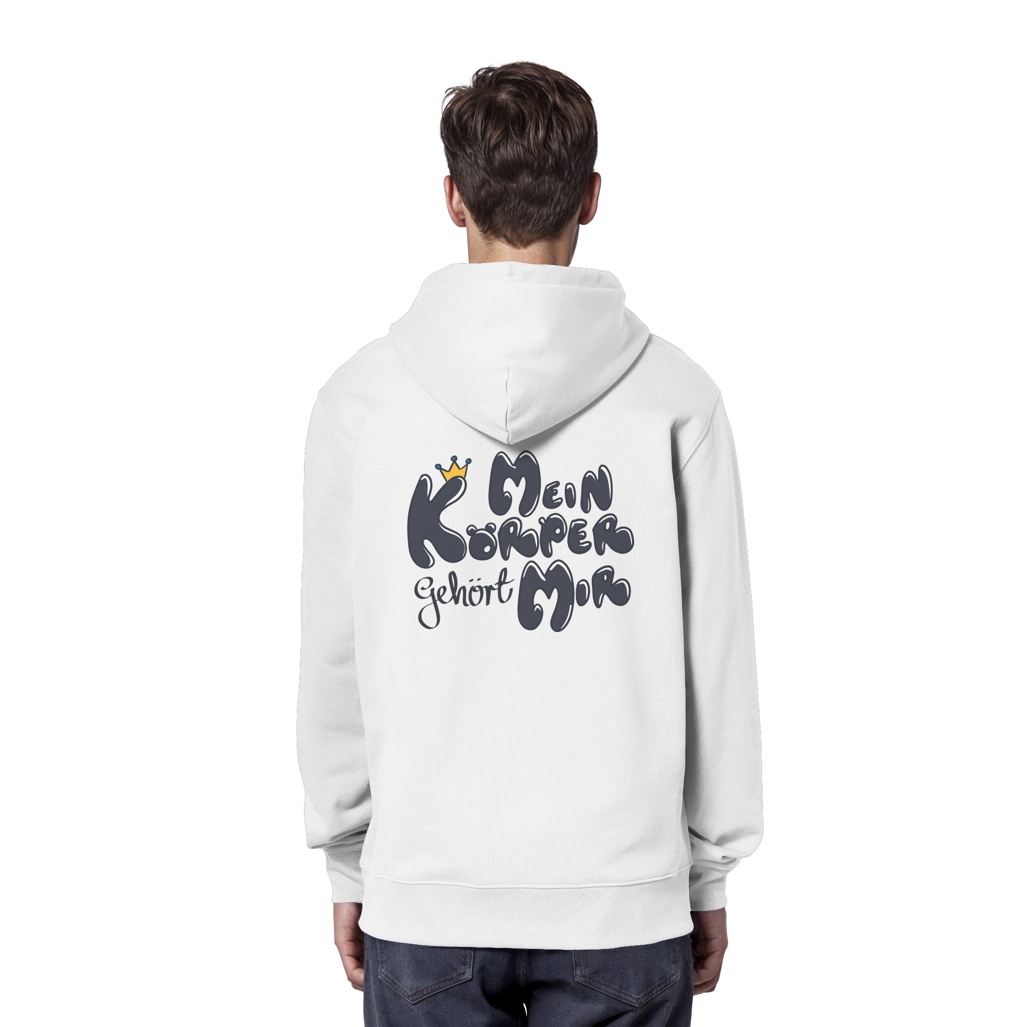 Mein Körper gehört mir "Schwarze Edition" Backprint - Organic Hoodie