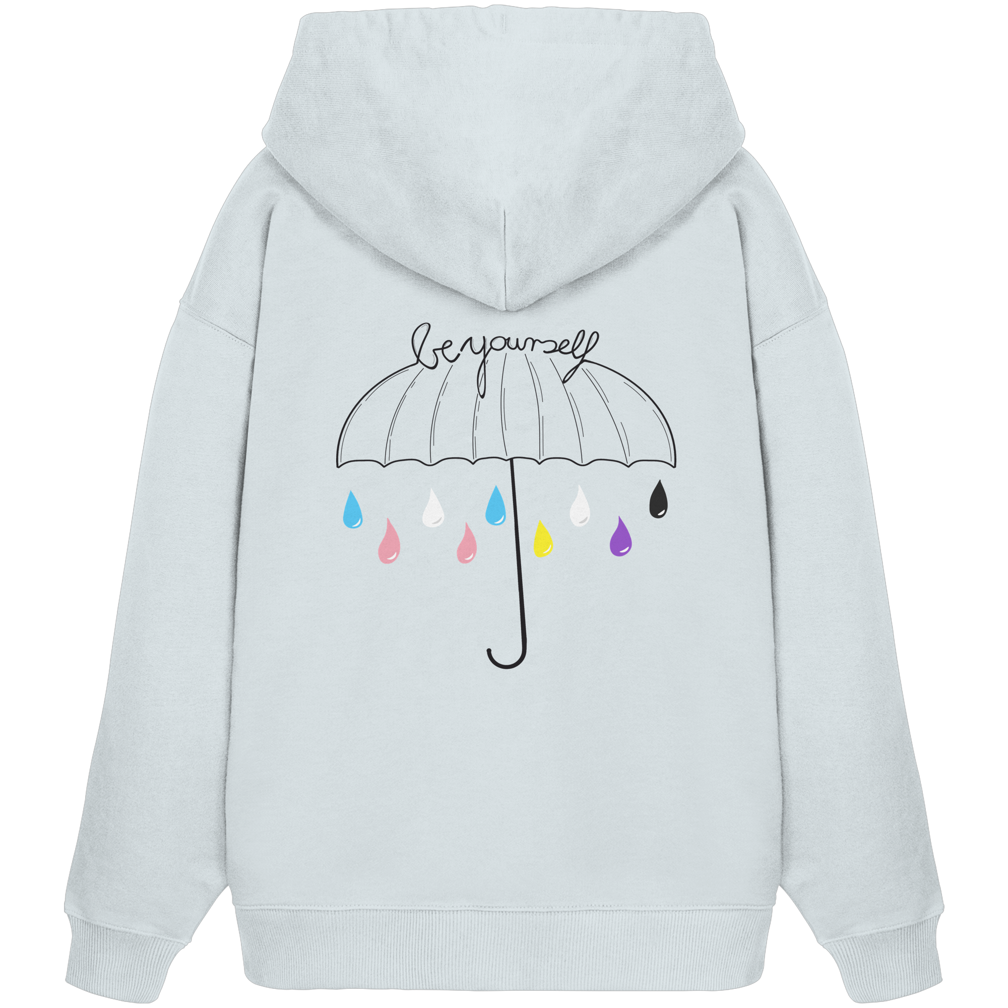 Trans Umbrella Backprint - Organic Oversize Hoodie