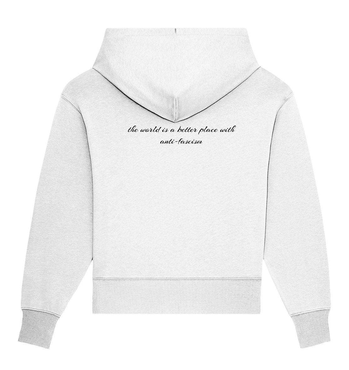 the world is a better place with anti fascism - Organic Oversize Hoodie