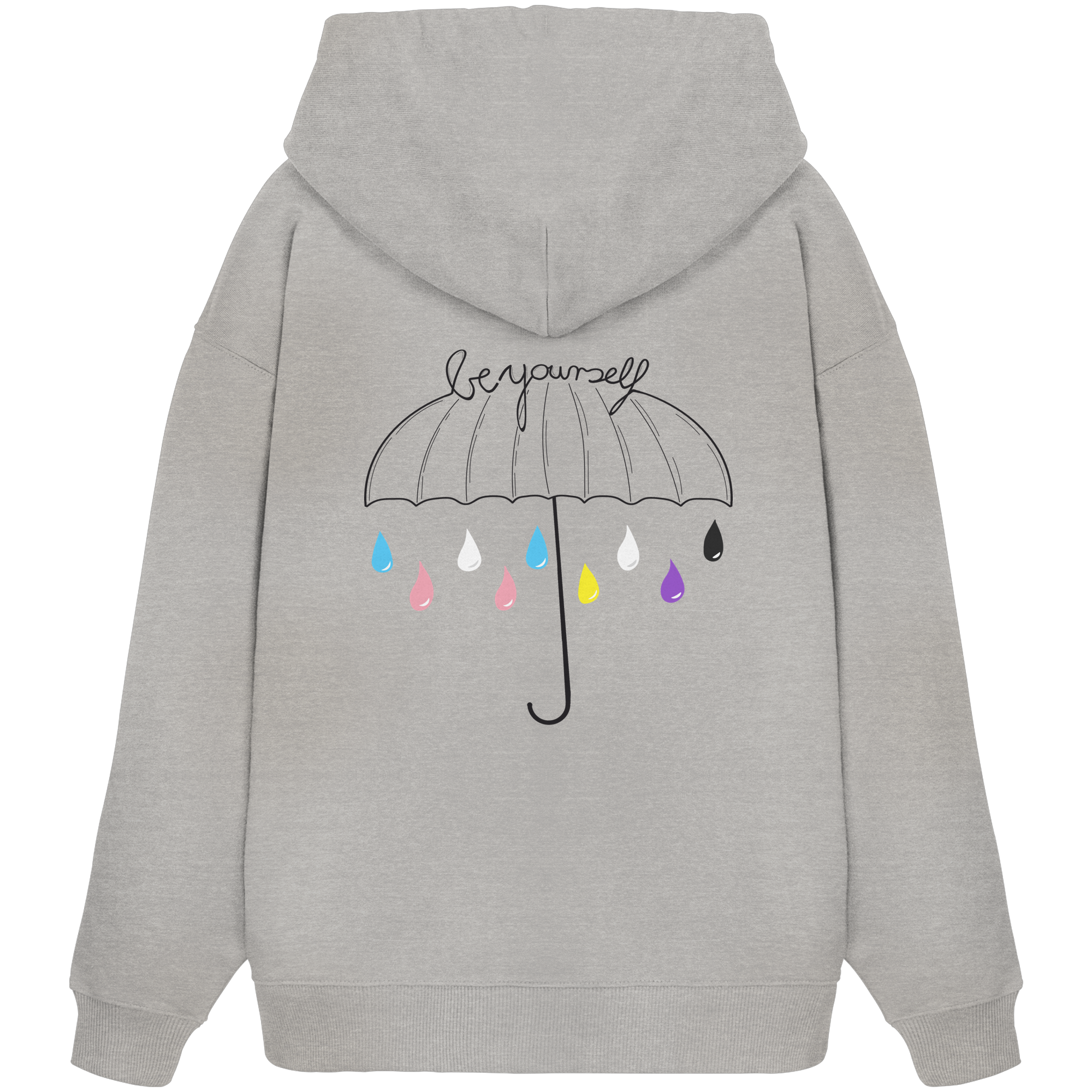 Trans Umbrella Backprint - Organic Oversize Hoodie