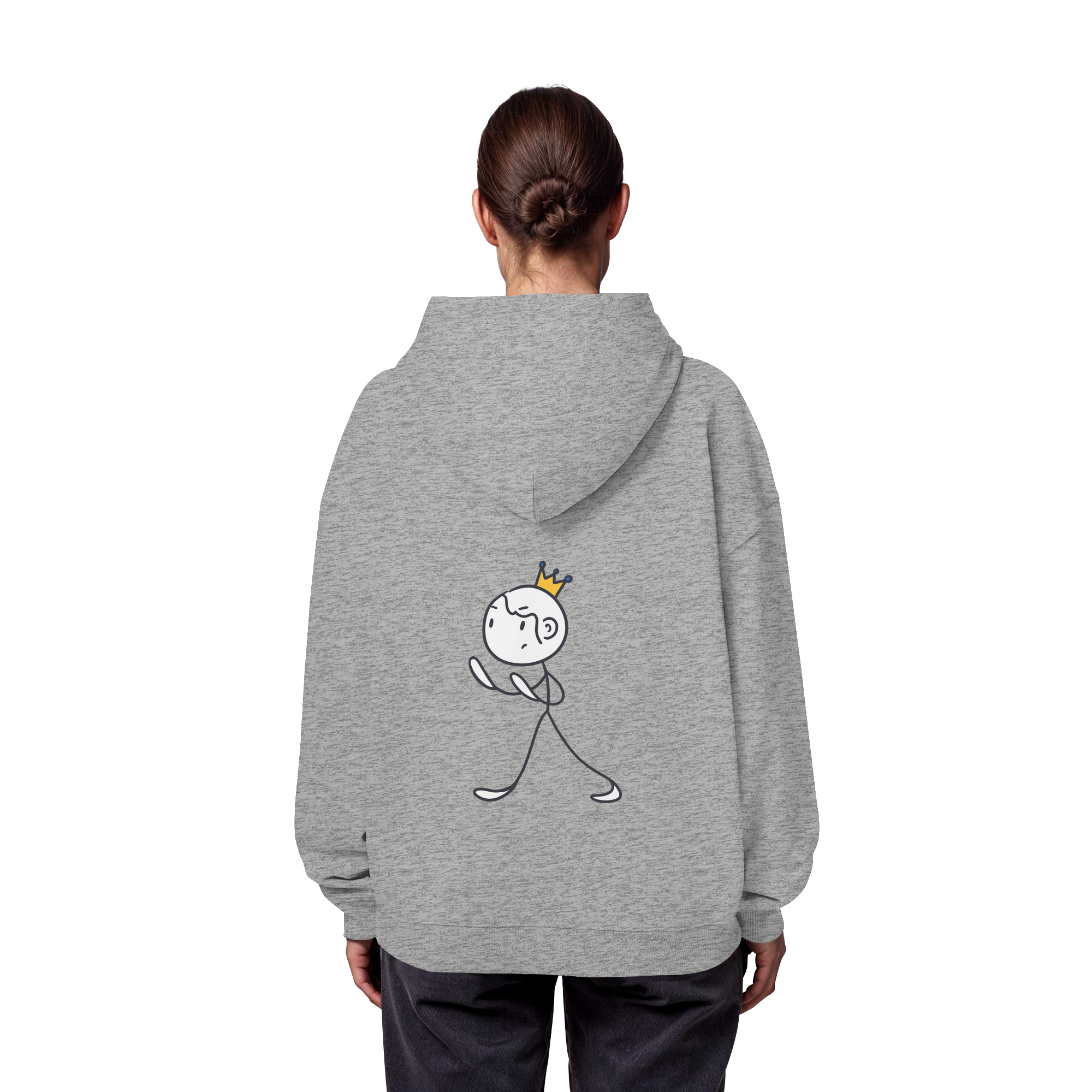 Survivor Queens Logo "Schriftzug Edition" mit Seelenmännchen "Selbstverteidigung Edition" Backprint - Organic Oversize Hoodie