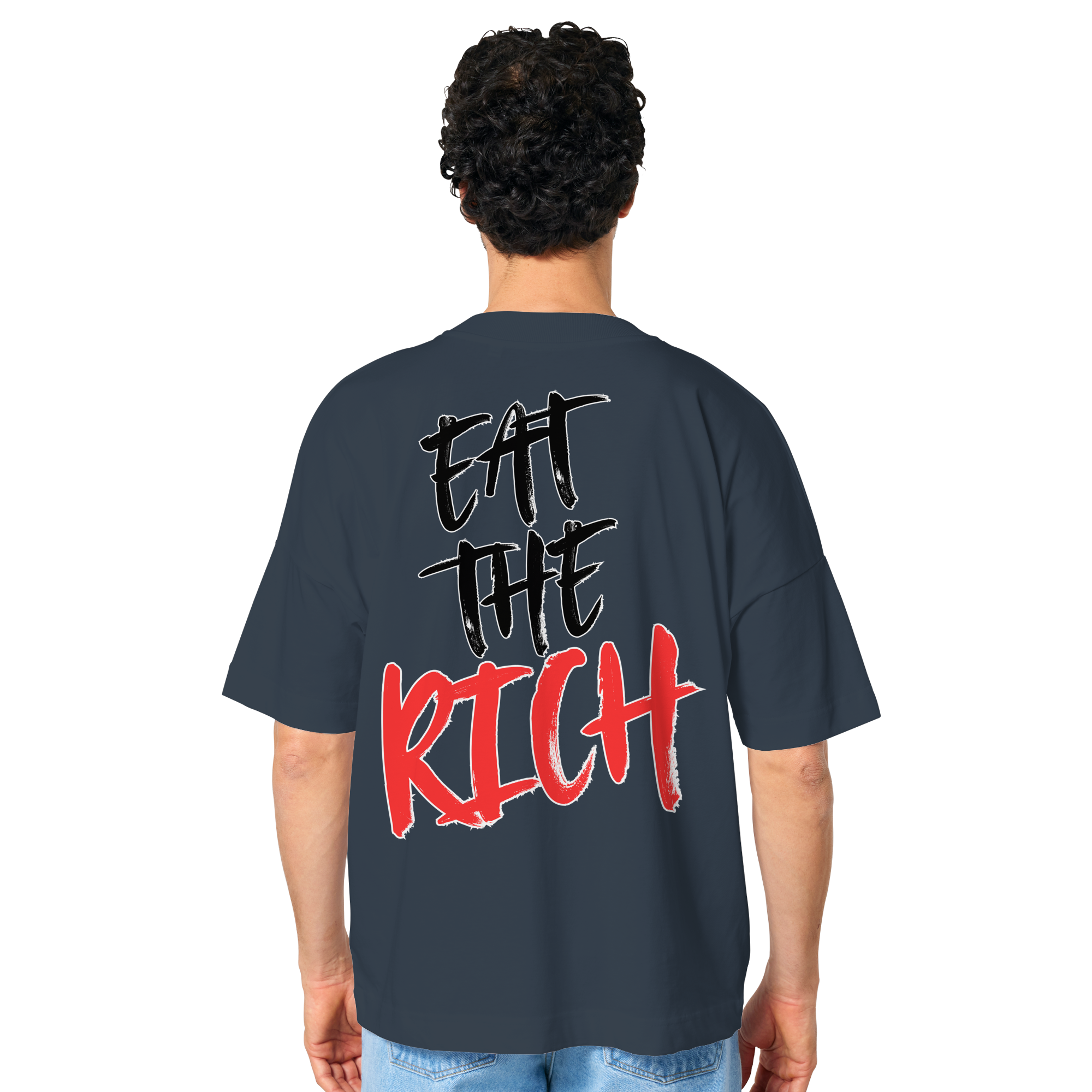 Eat the Rich "Skull Edition" Backprint - Organic Oversize Shirt