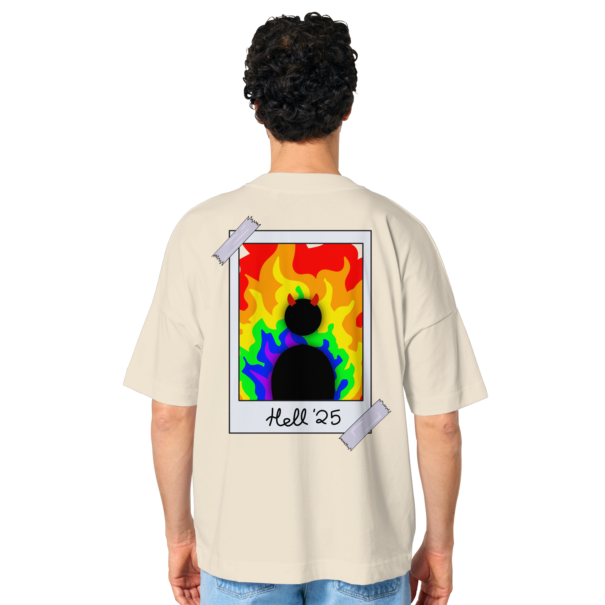 Queer in Hell '25 Backprint - Organic Oversize Shirt