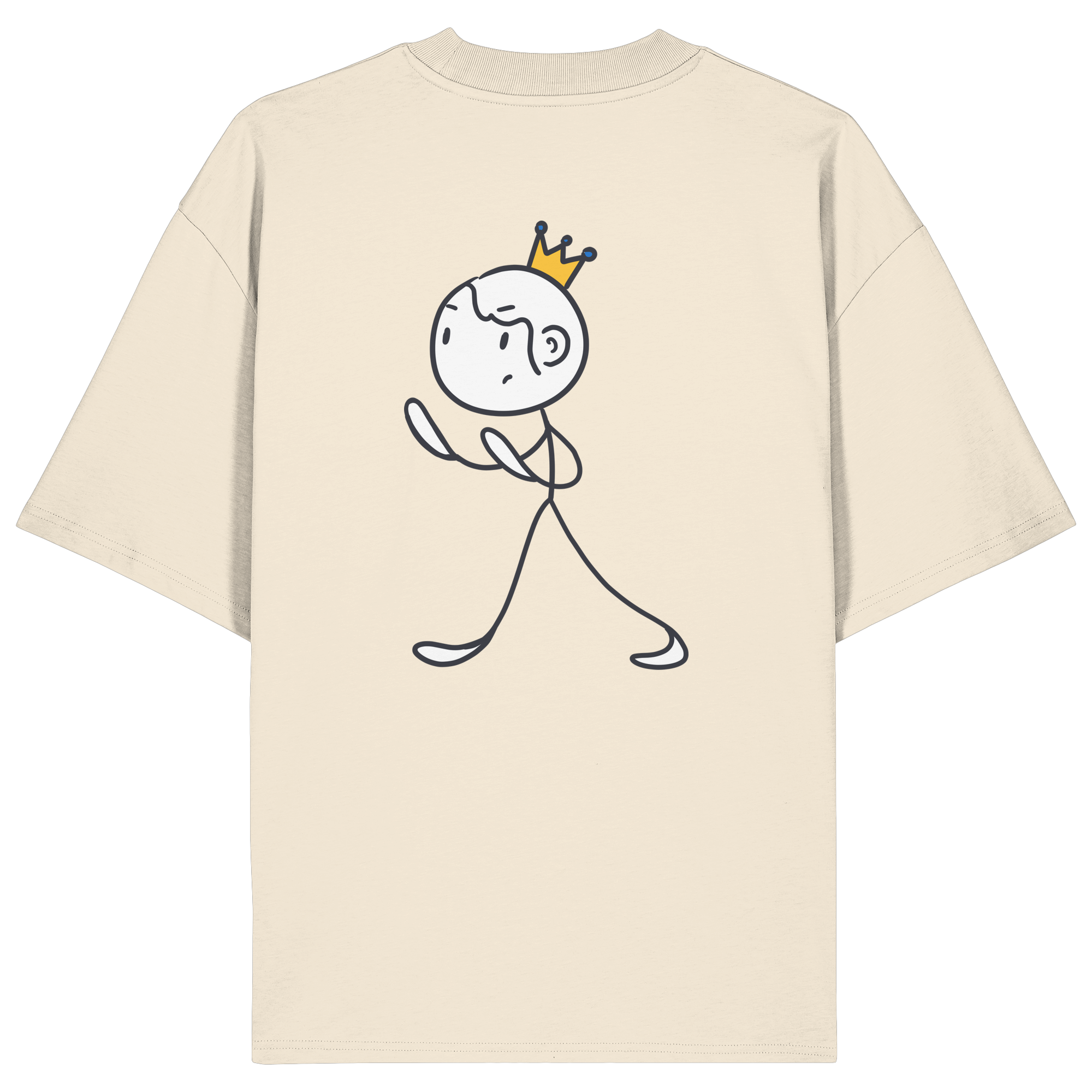 Survivor Queens Logo "Schriftzug Edition" mit Seelenmännchen "Selbstverteidigung Edition" Backprint (hell) - Organic Oversize Shirt
