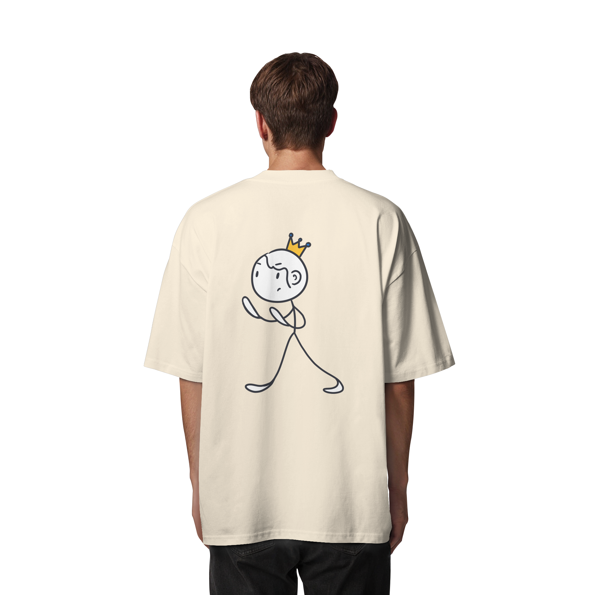 Survivor Queens Logo "Schriftzug Edition" mit Seelenmännchen "Selbstverteidigung Edition" Backprint (hell) - Organic Oversize Shirt
