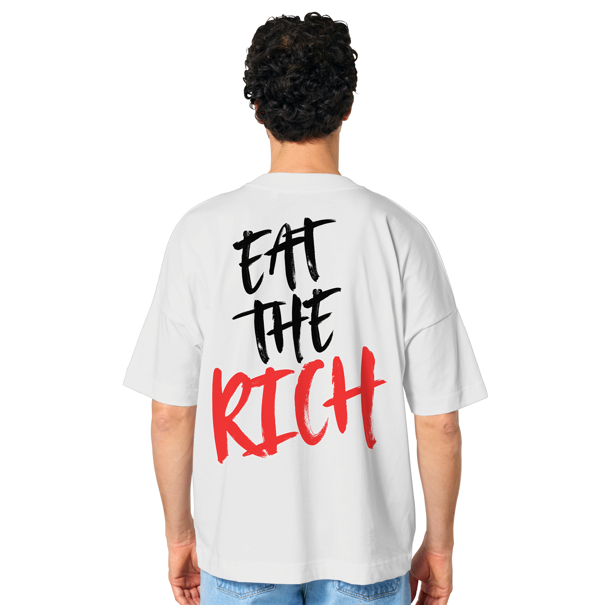 Eat the Rich "Skull Edition" Backprint - Organic Oversize Shirt