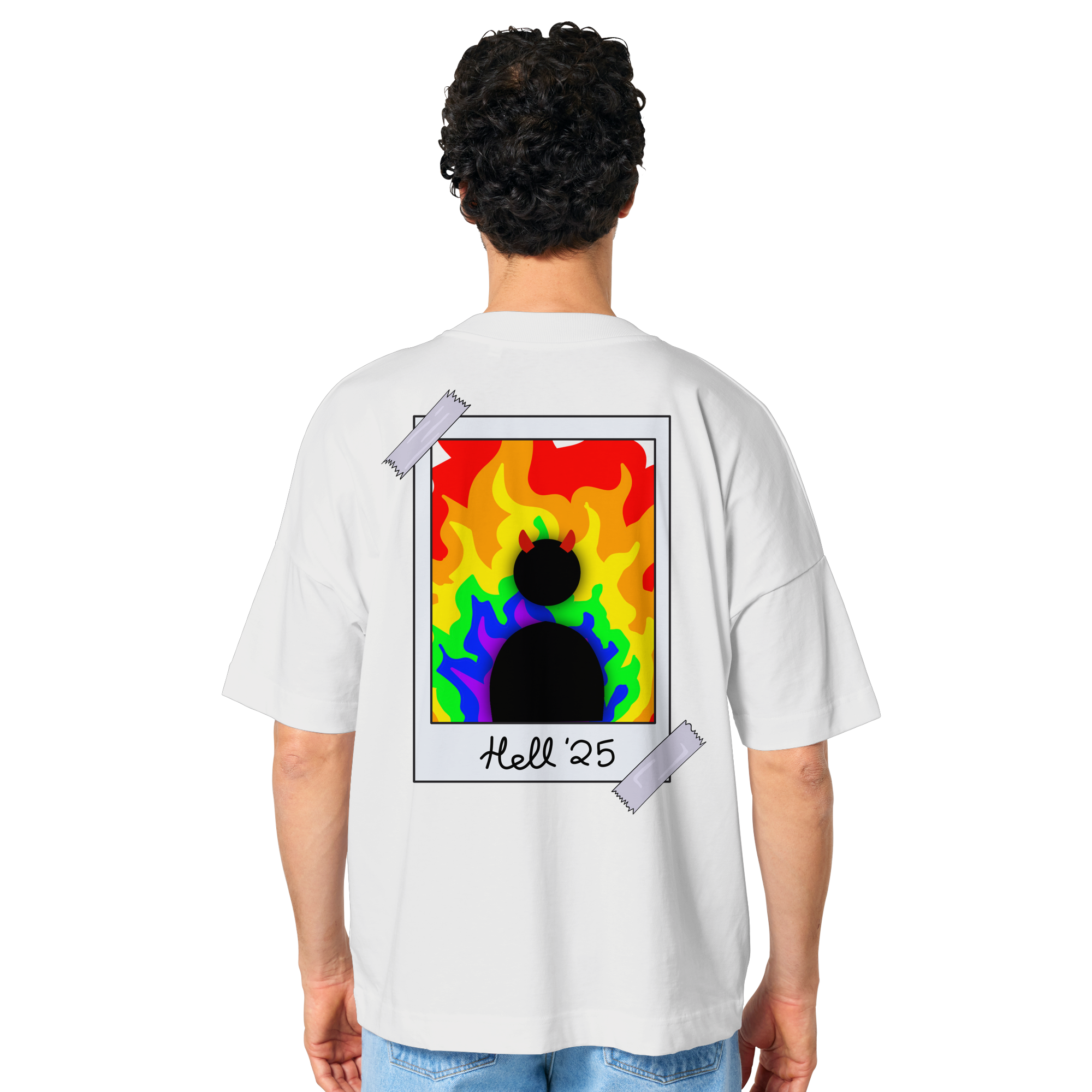 Queer in Hell '25 Backprint - Organic Oversize Shirt