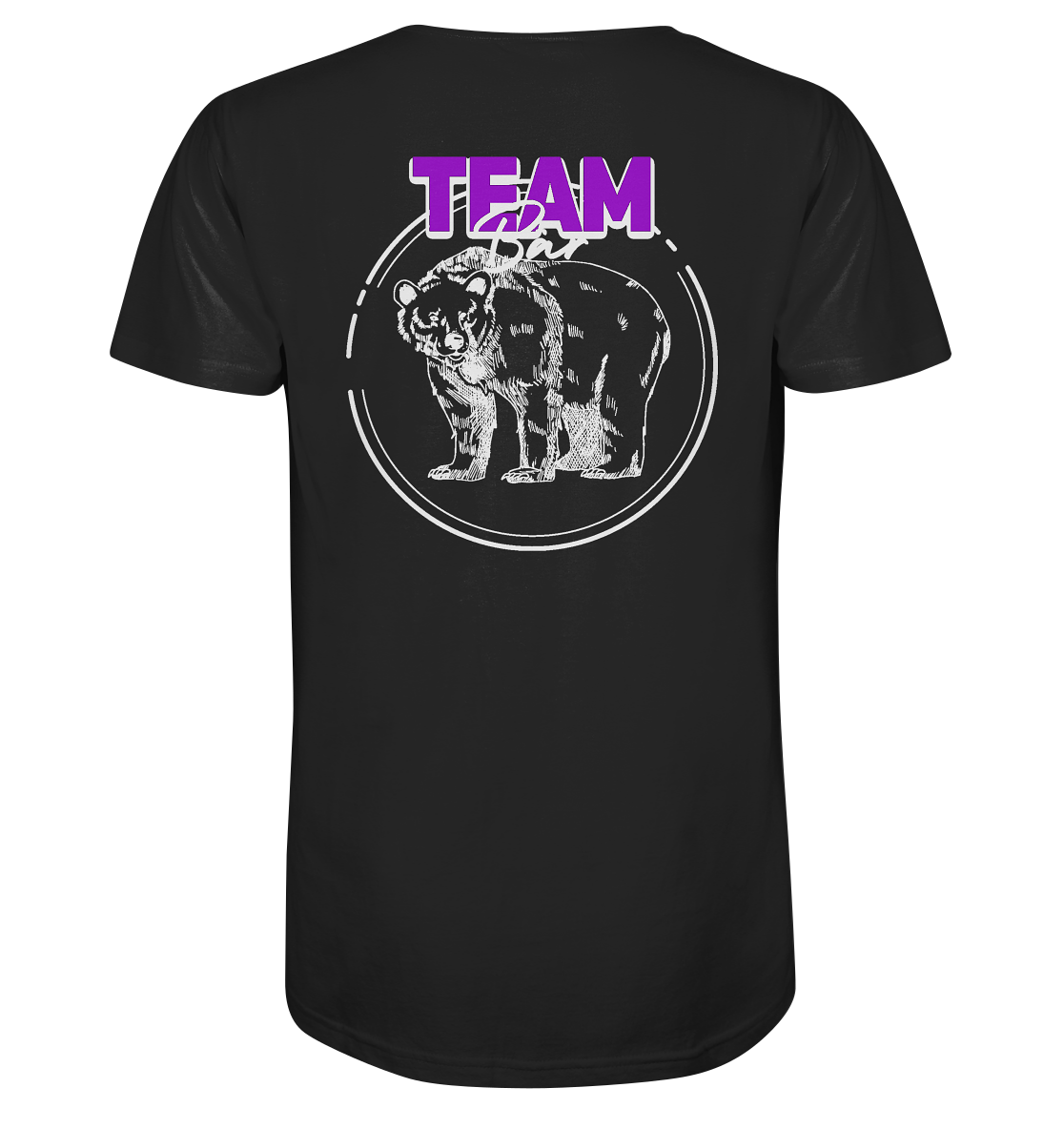 Team Bär Backprint (weiß) - Organic Shirt